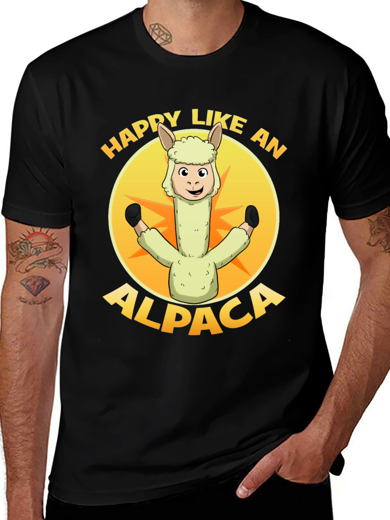 Happy Alpaca Graphic T-Shirt