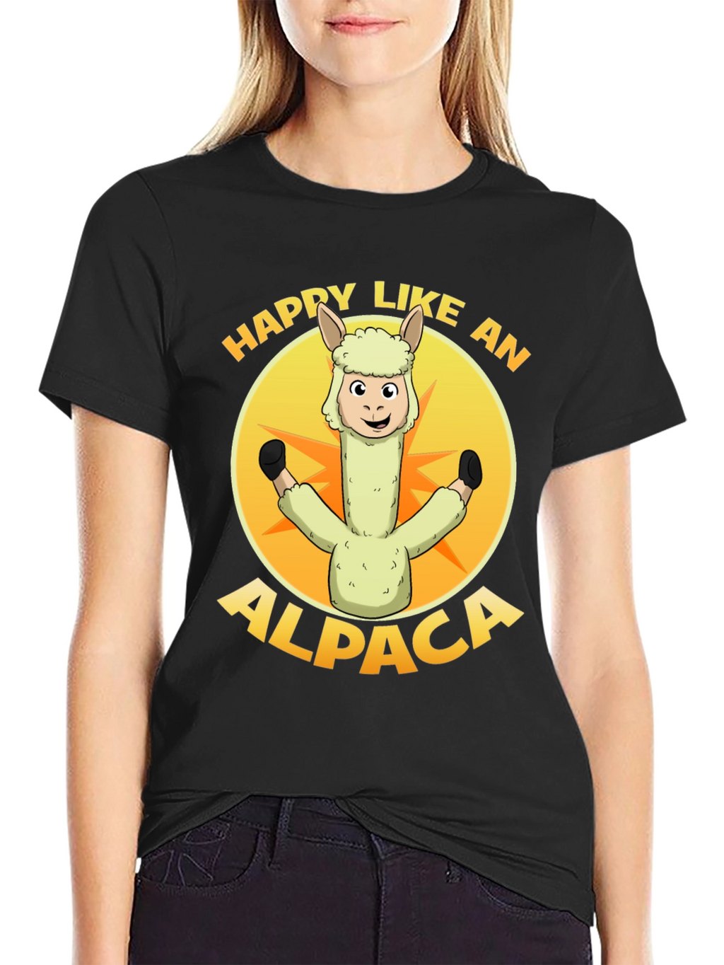 Happy Alpaca Graphic T-Shirt