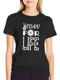 Vegan for Life Black T-Shirt