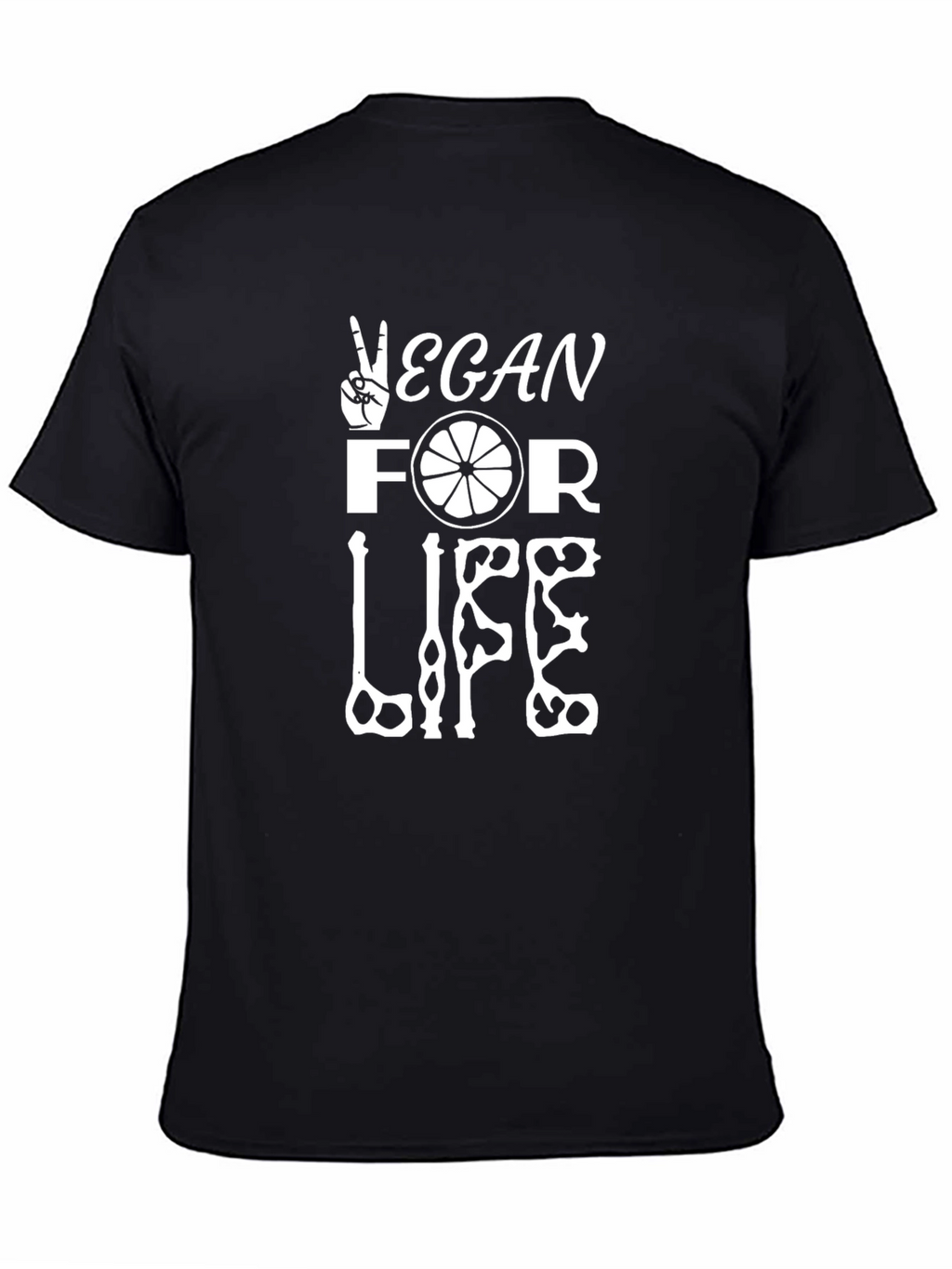 Vegan for Life Black T-Shirt