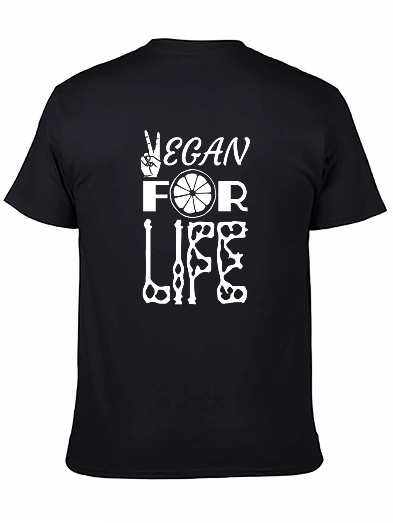 Vegan for Life Black T-Shirt