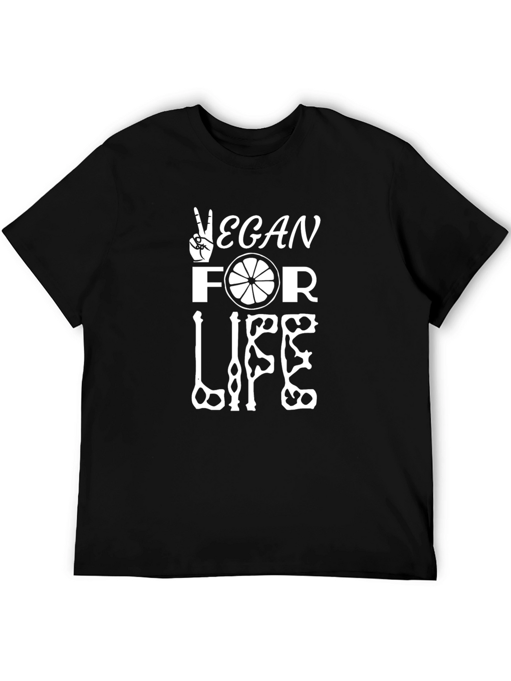 Vegan for Life Black T-Shirt