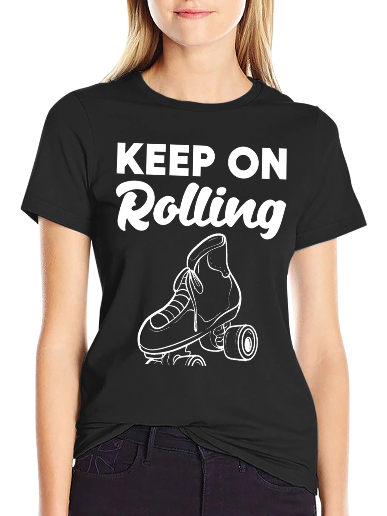 Keep On Rolling Graphic Tee - Black
