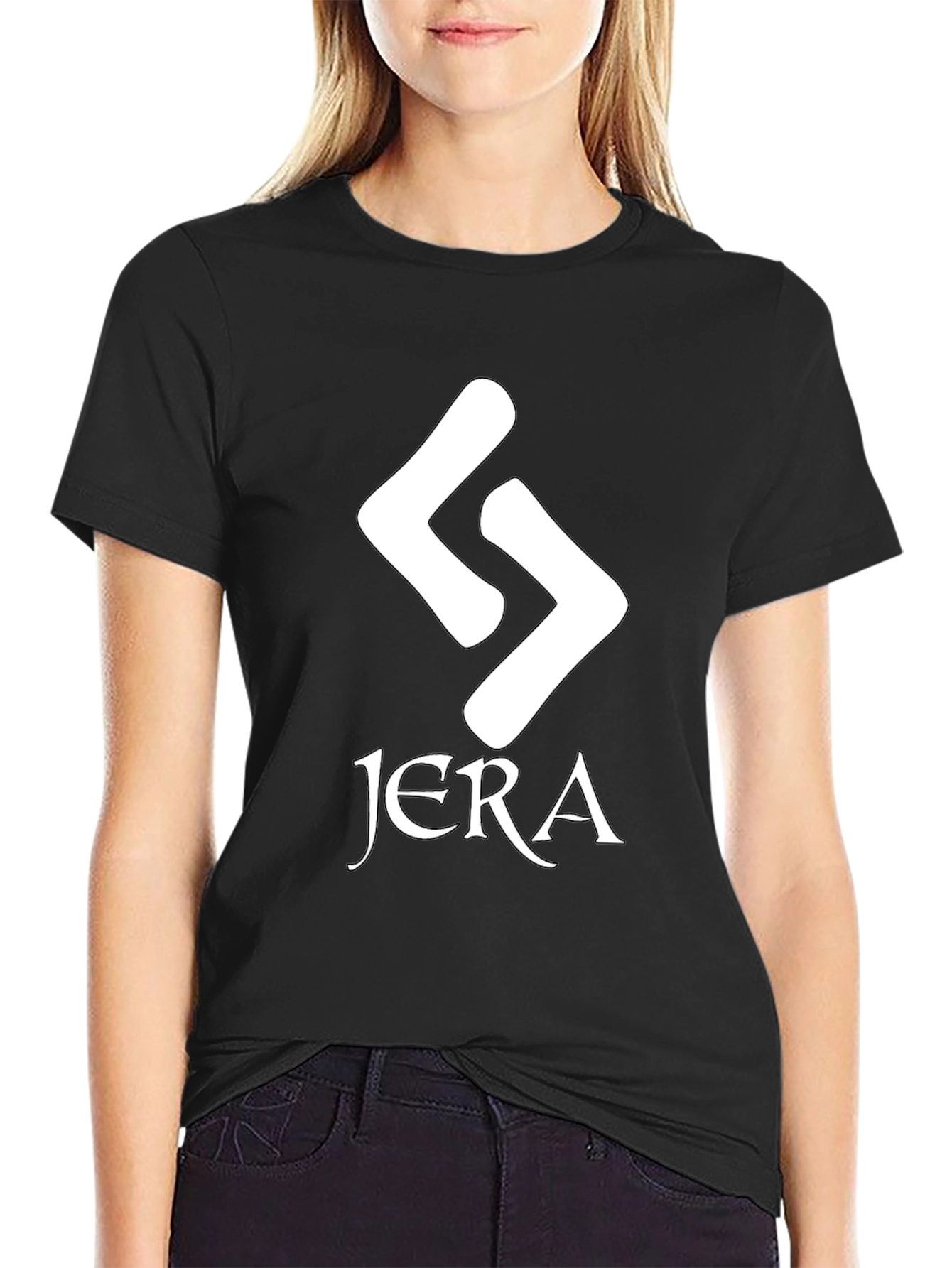 Jera Rune Graphic T-Shirt - Black Cotton Tee