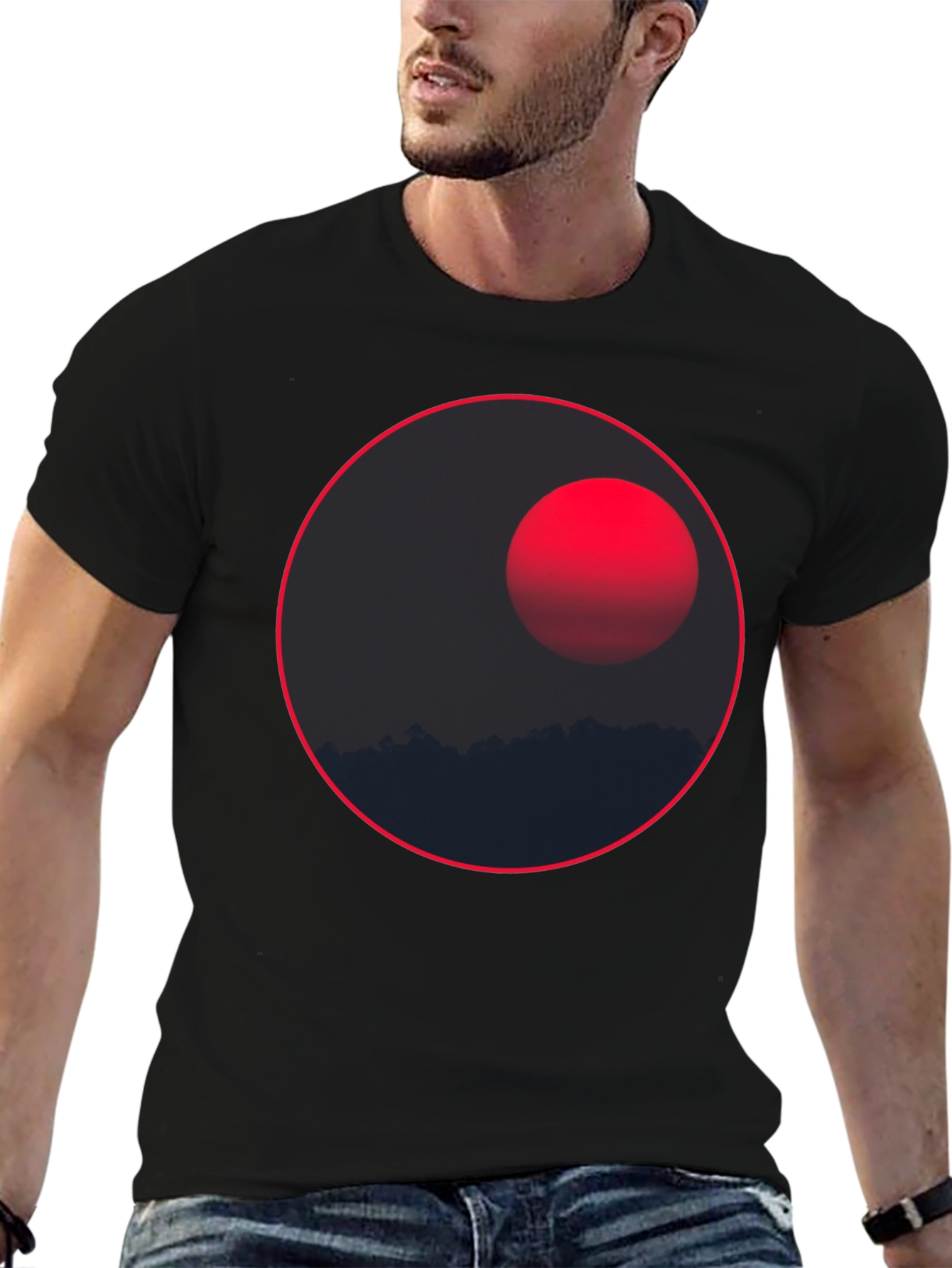 Eclipse Graphic Tee - Stylish Dark T-Shirt