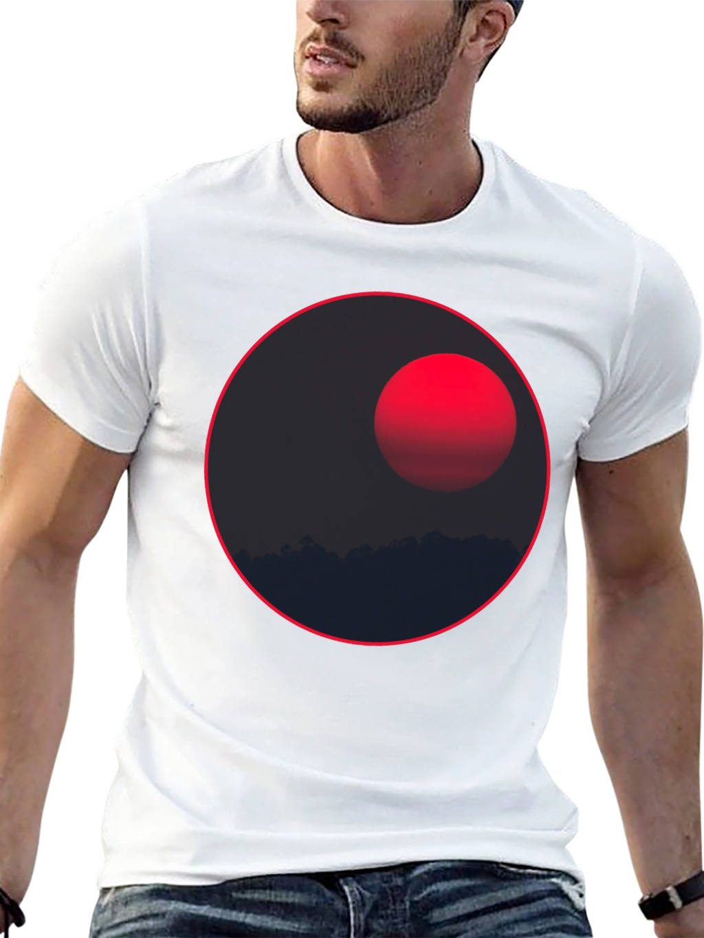 Eclipse Graphic Tee - Stylish Dark T-Shirt