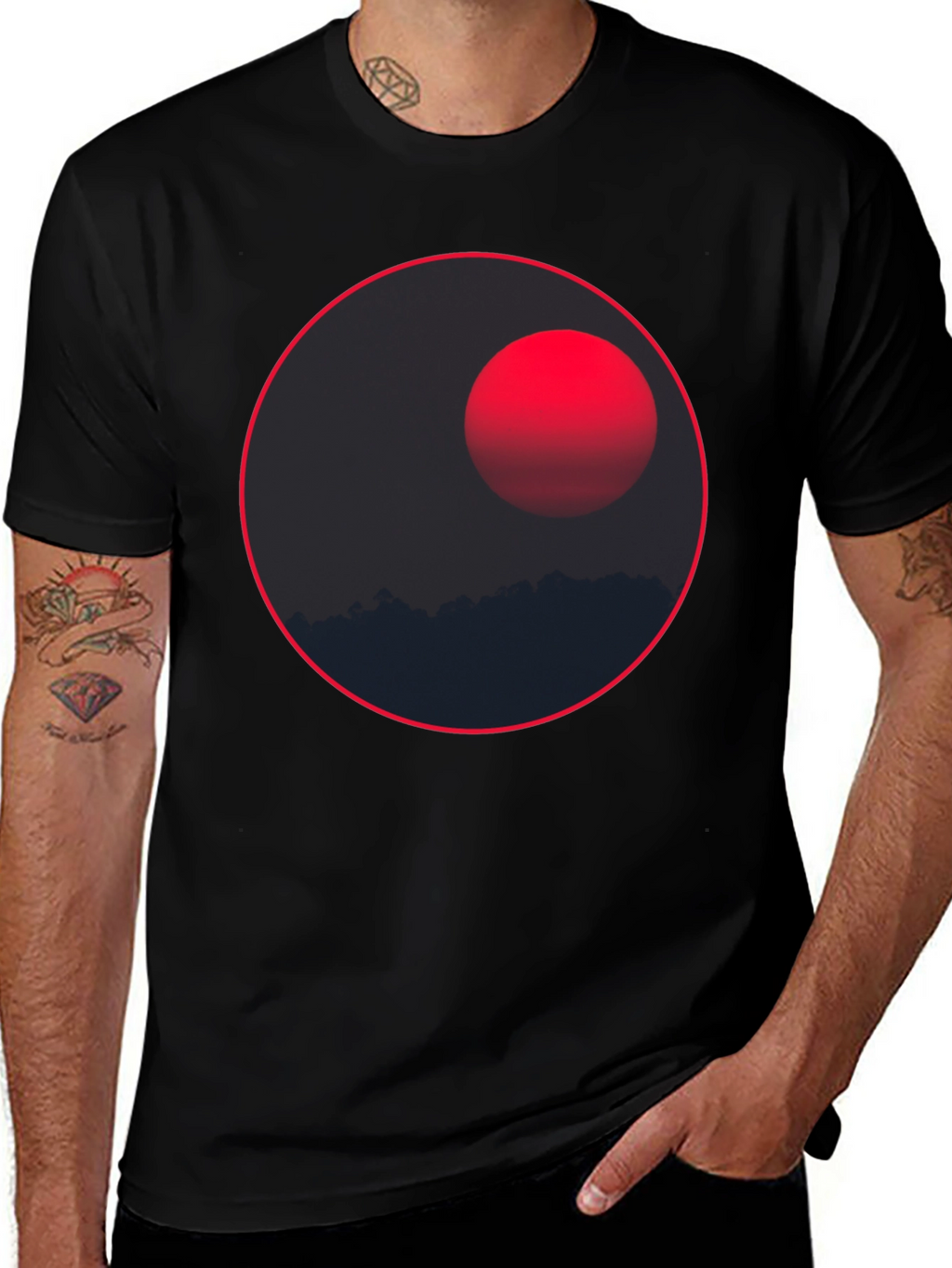 Eclipse Graphic Tee - Stylish Dark T-Shirt