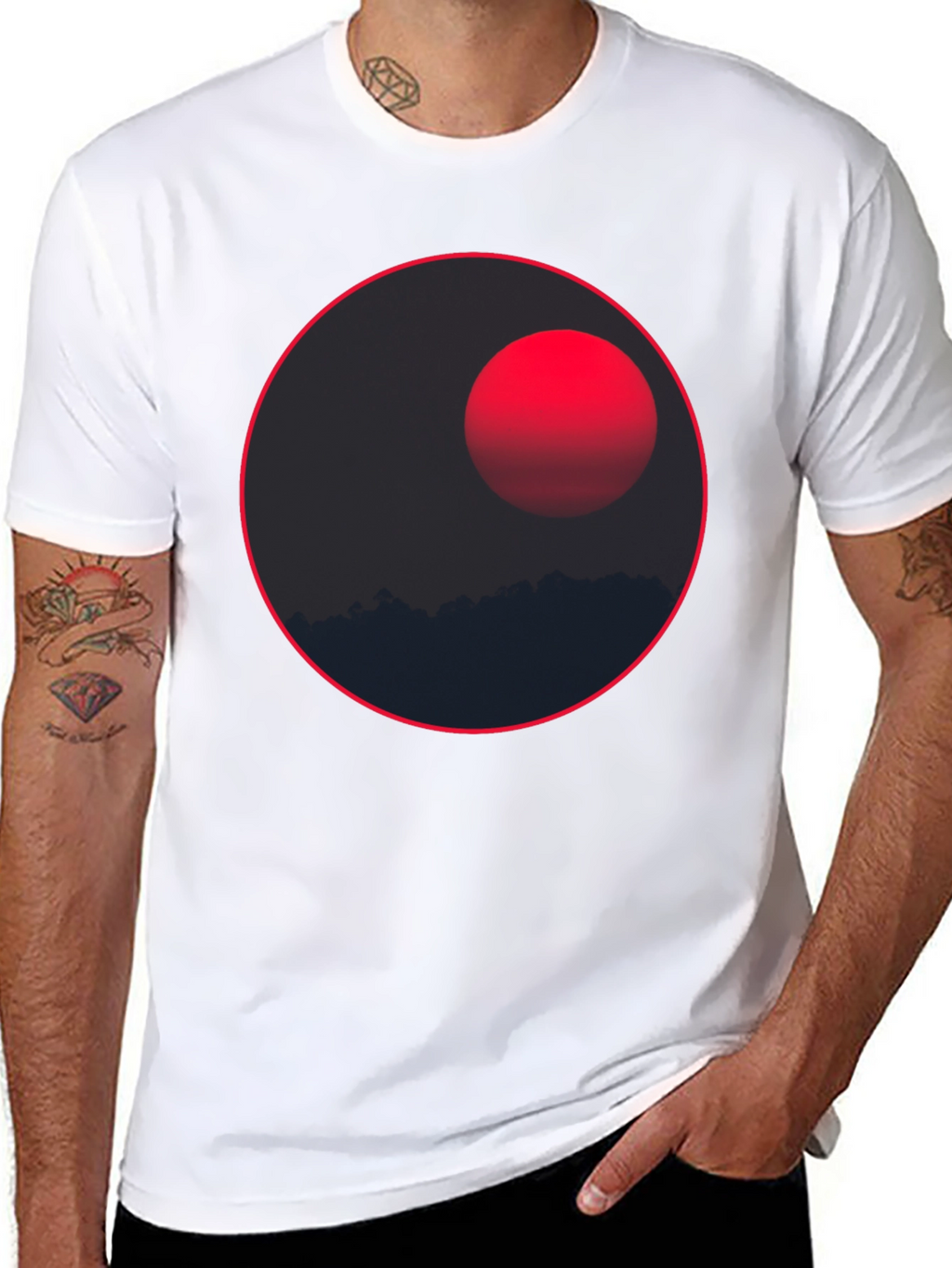 Eclipse Graphic Tee - Stylish Dark T-Shirt