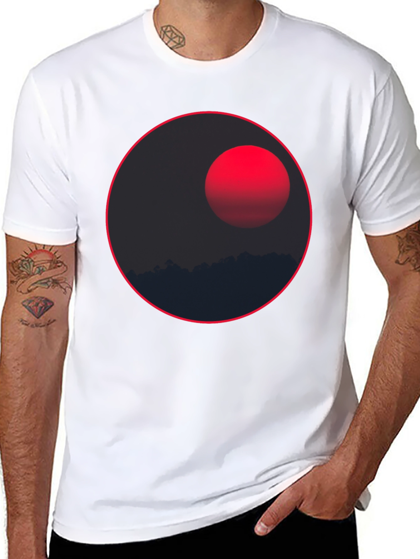 Eclipse Graphic Tee - Stylish Dark T-Shirt