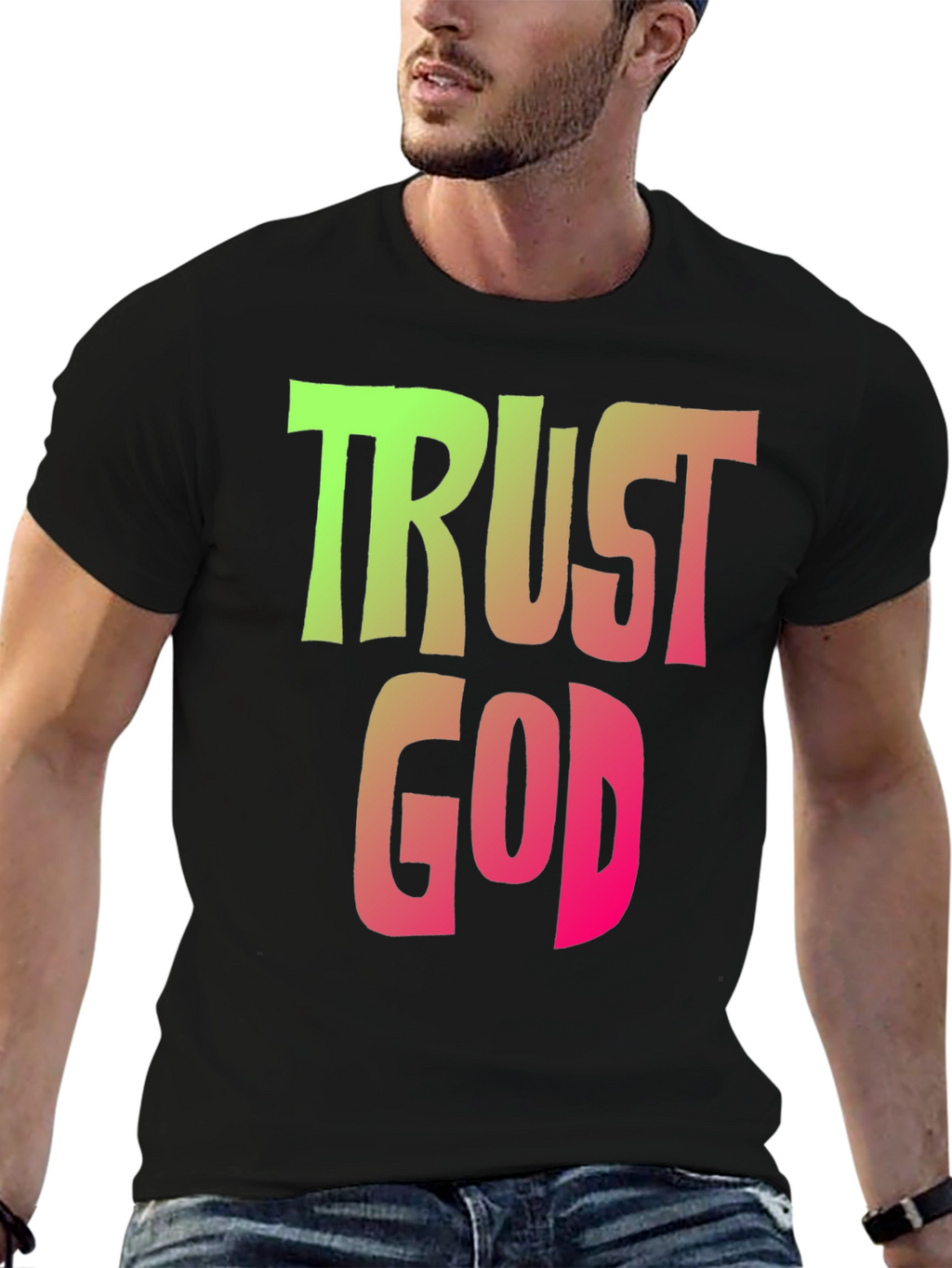 Trust God Graphic Tee - Trendy Religious T-Shirt