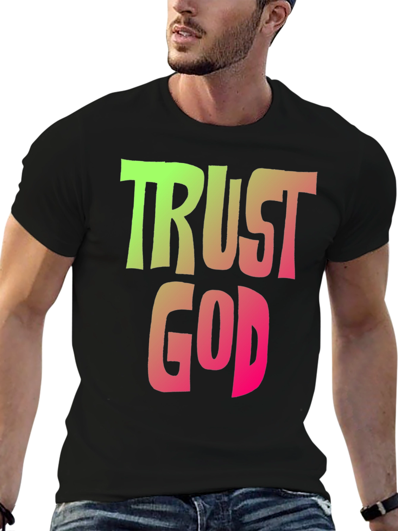 Trust God Graphic Tee - Trendy Religious T-Shirt