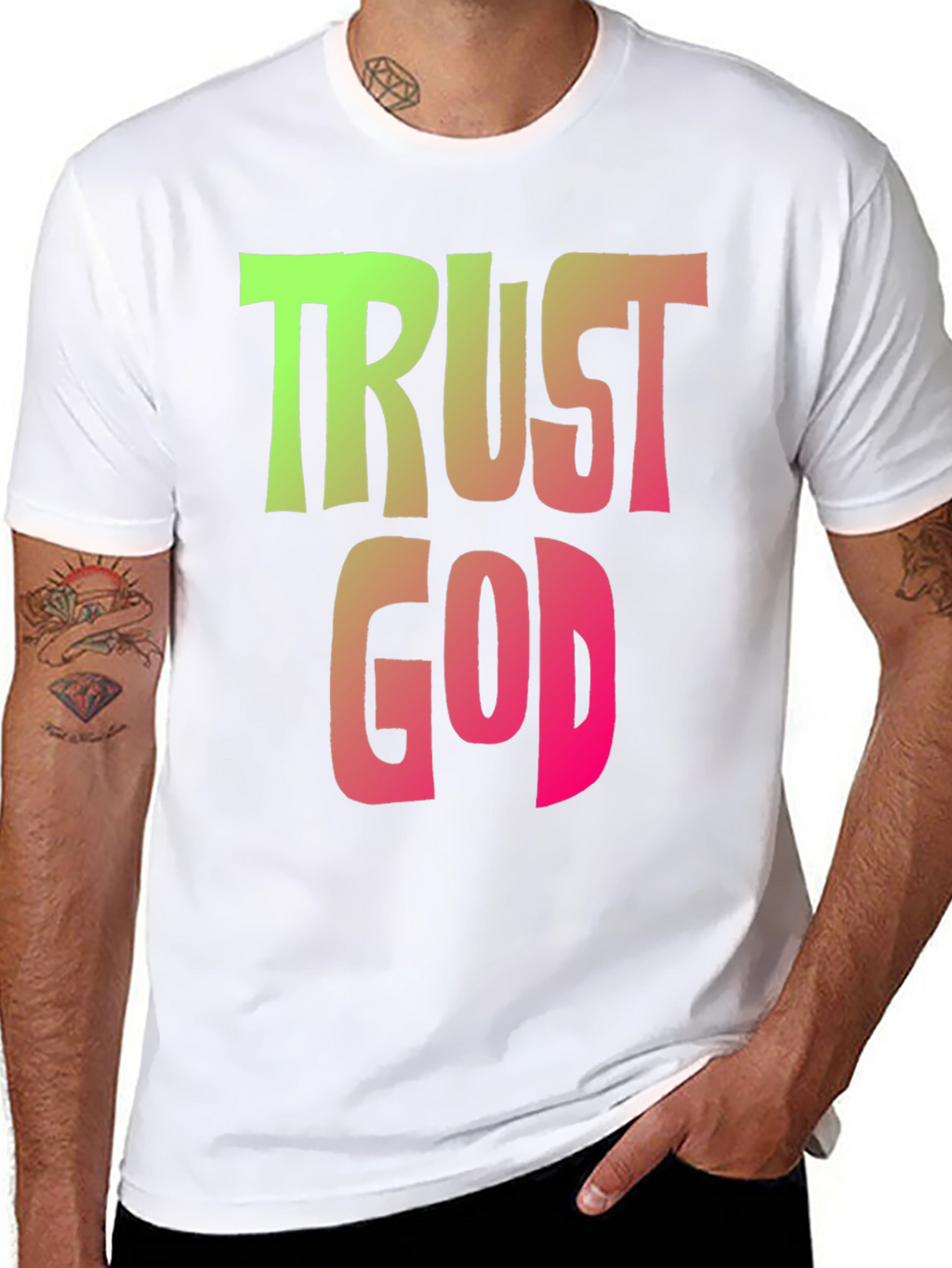 Trust God Graphic Tee - Trendy Religious T-Shirt