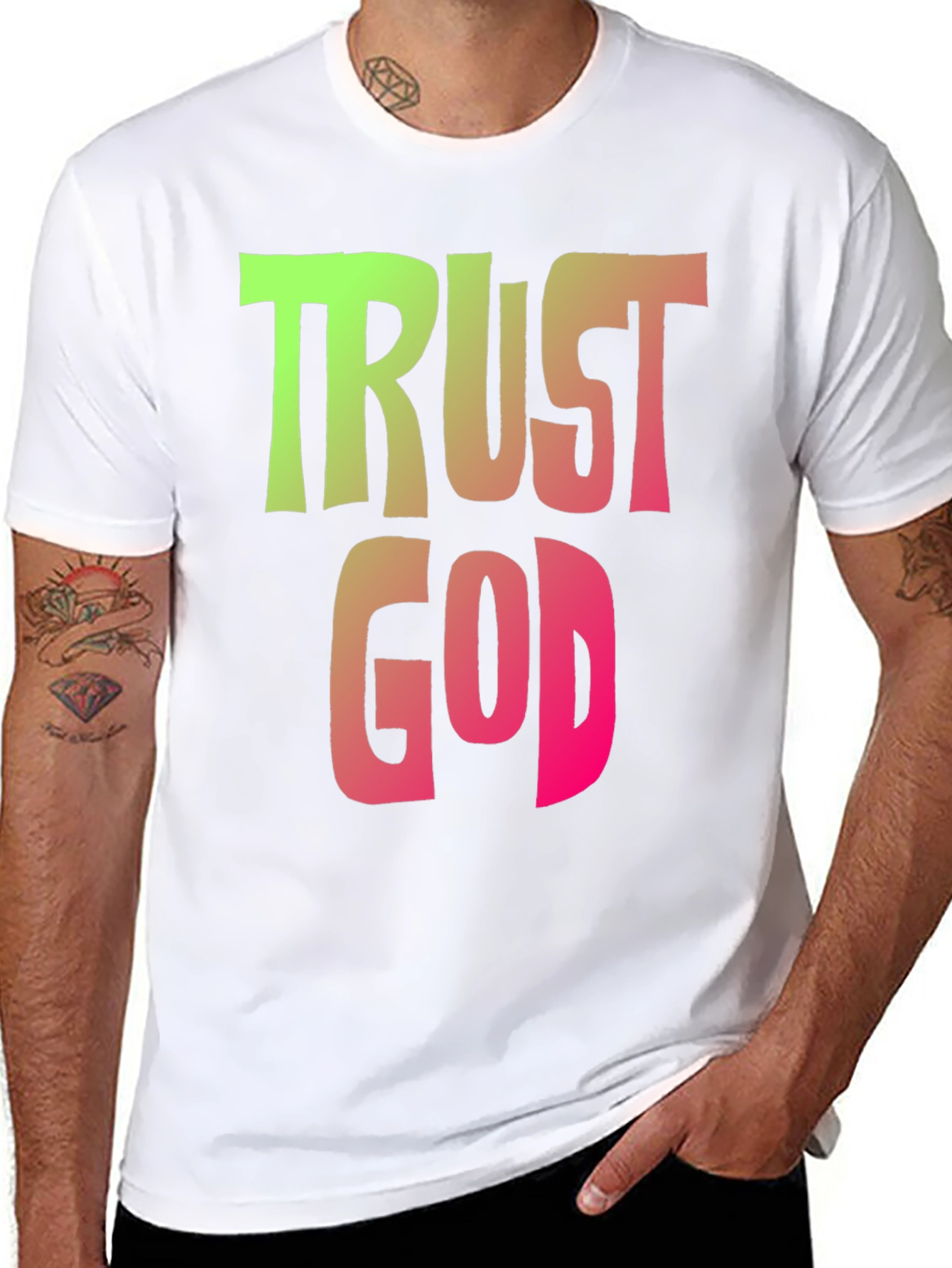 Trust God Graphic Tee - Trendy Religious T-Shirt