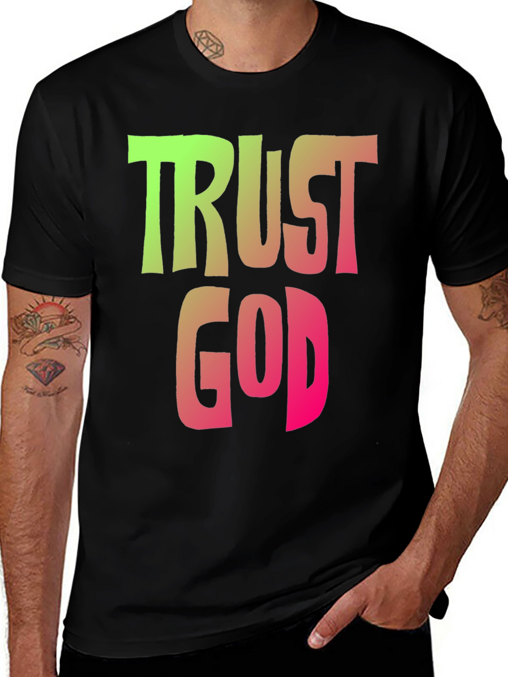 Trust God Graphic Tee - Trendy Religious T-Shirt