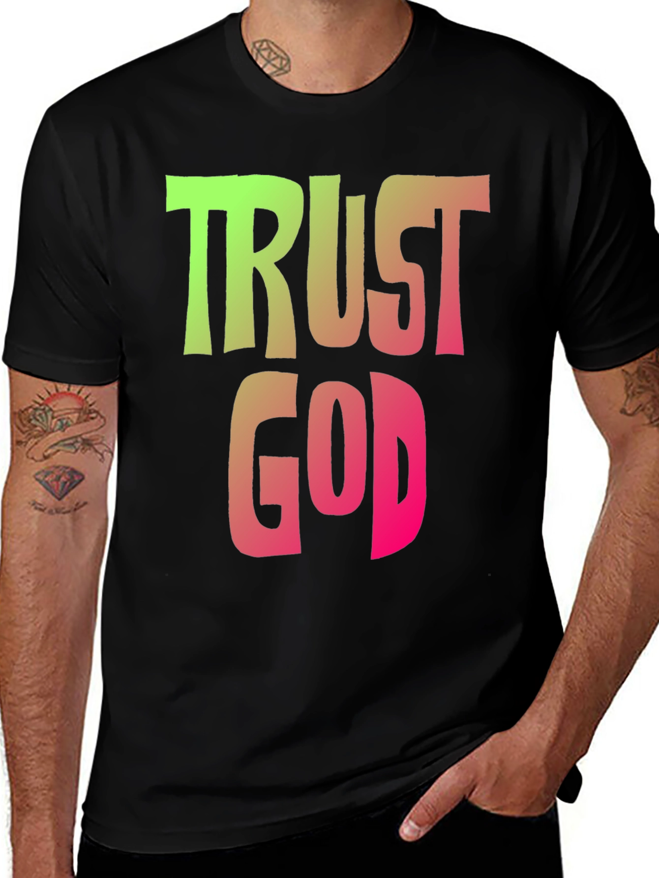 Trust God Graphic Tee - Trendy Religious T-Shirt