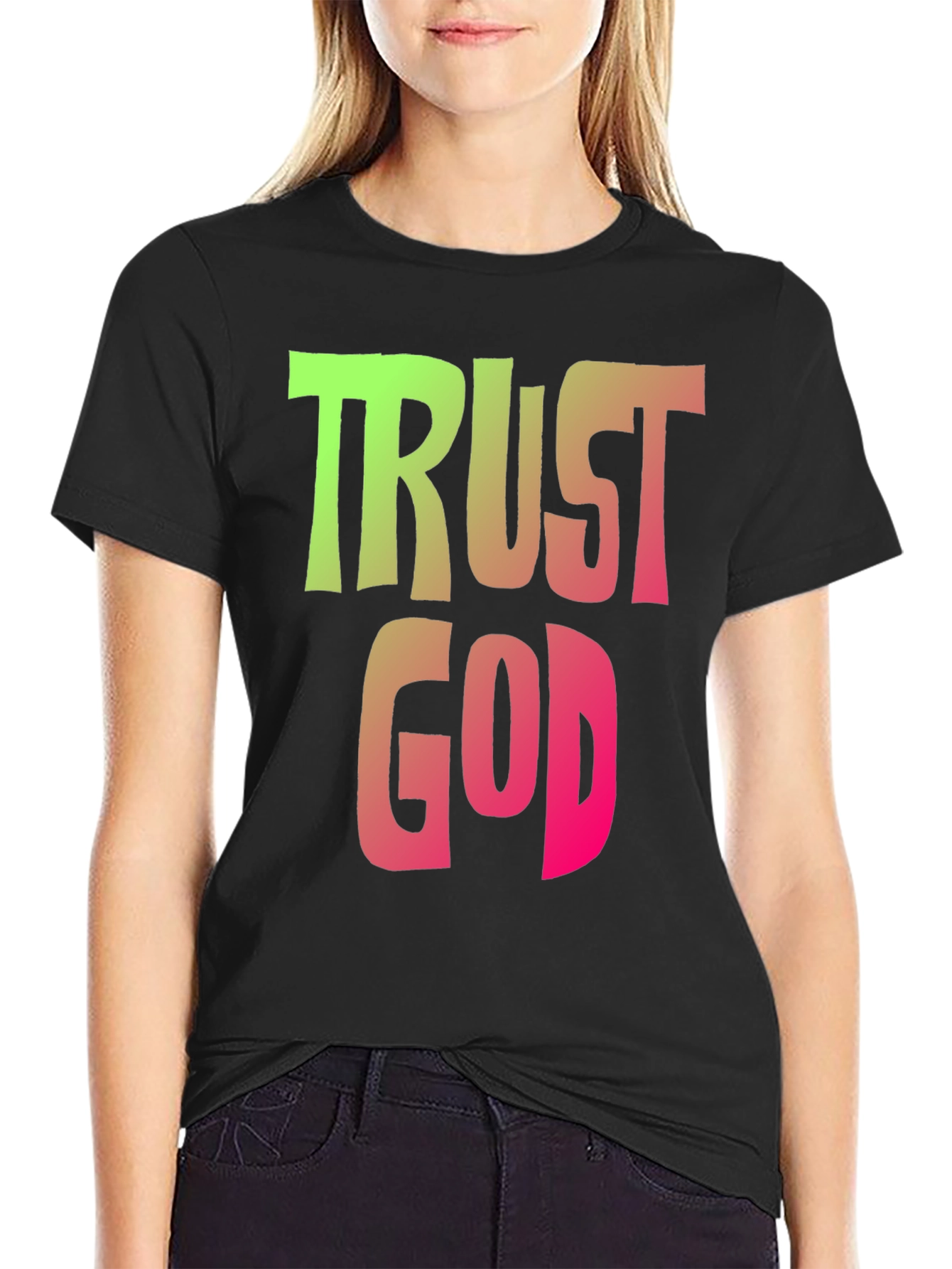 Trust God Graphic Tee - Trendy Religious T-Shirt