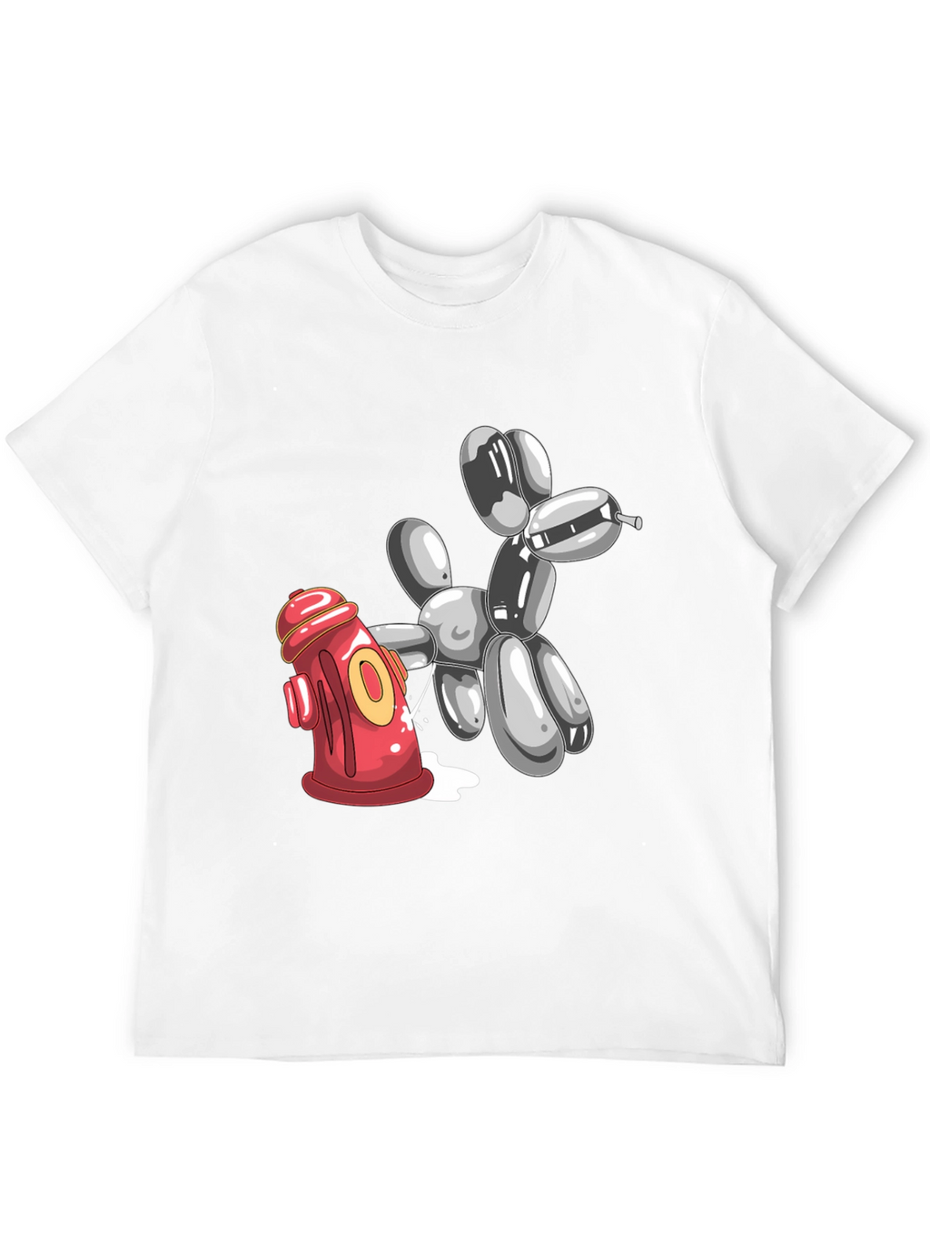 Balloon Dog Fire Hydrant Graphic Tee - Black