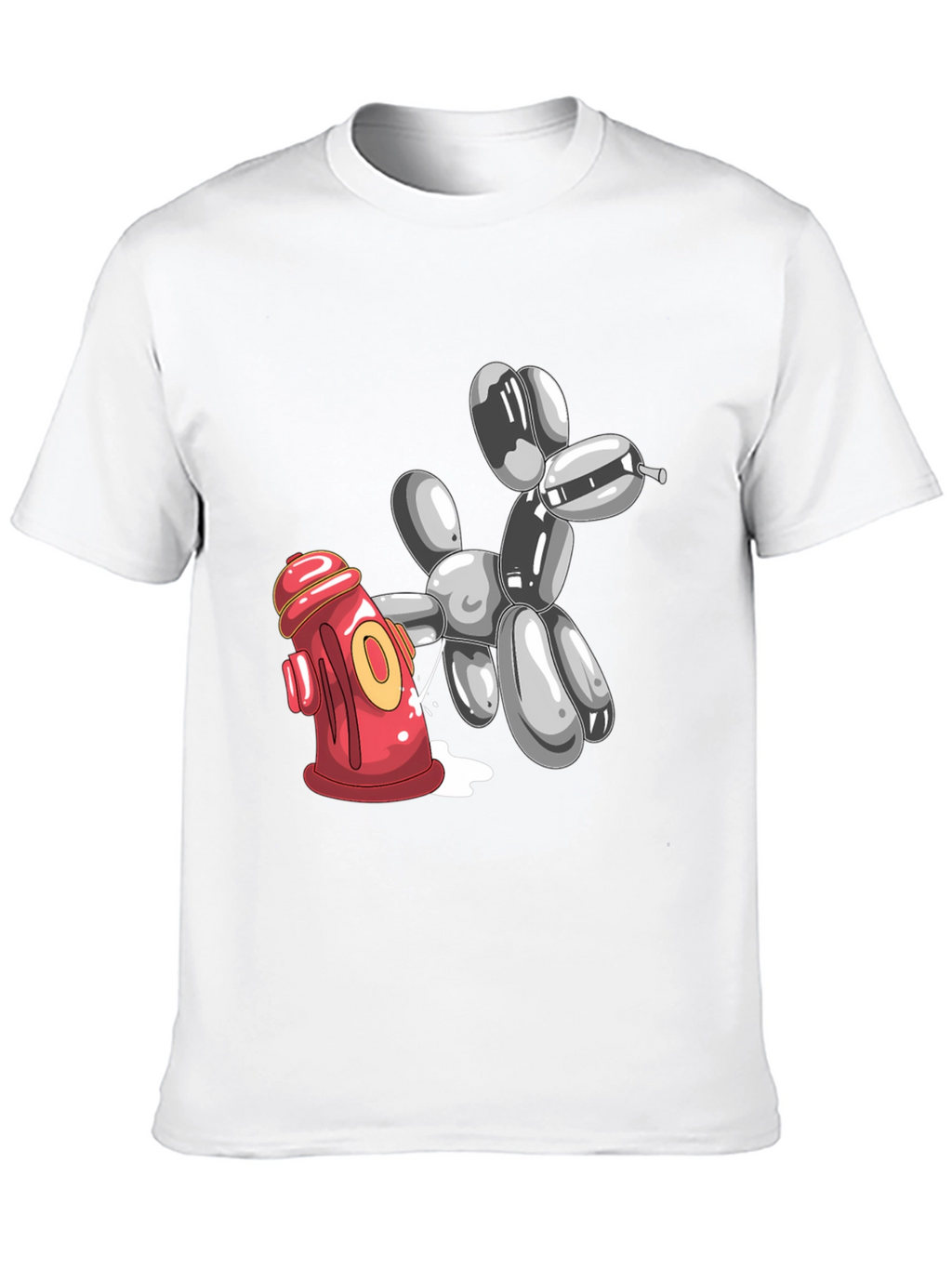 Balloon Dog Fire Hydrant Graphic Tee - Black