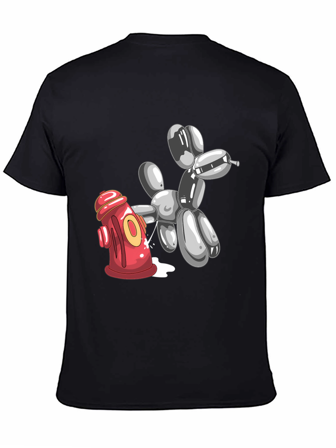 Balloon Dog Fire Hydrant Graphic Tee - Black