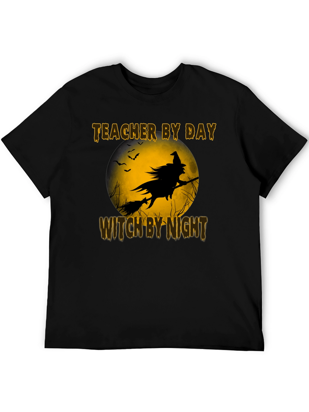 Teacher By Day Witch By Night Black T-Shirt