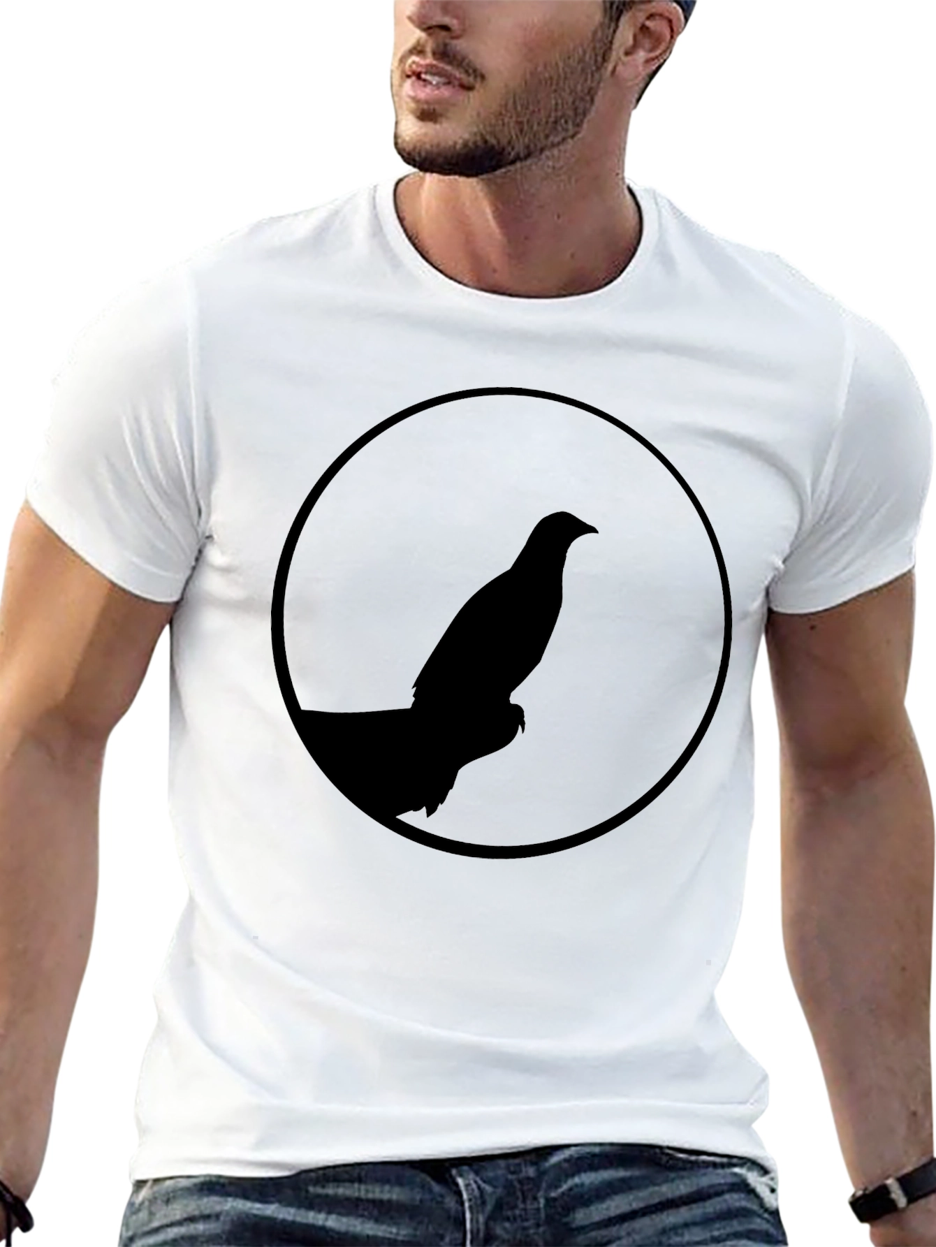 Black Bird Silhouette Tee - Mens Graphic T-Shirt