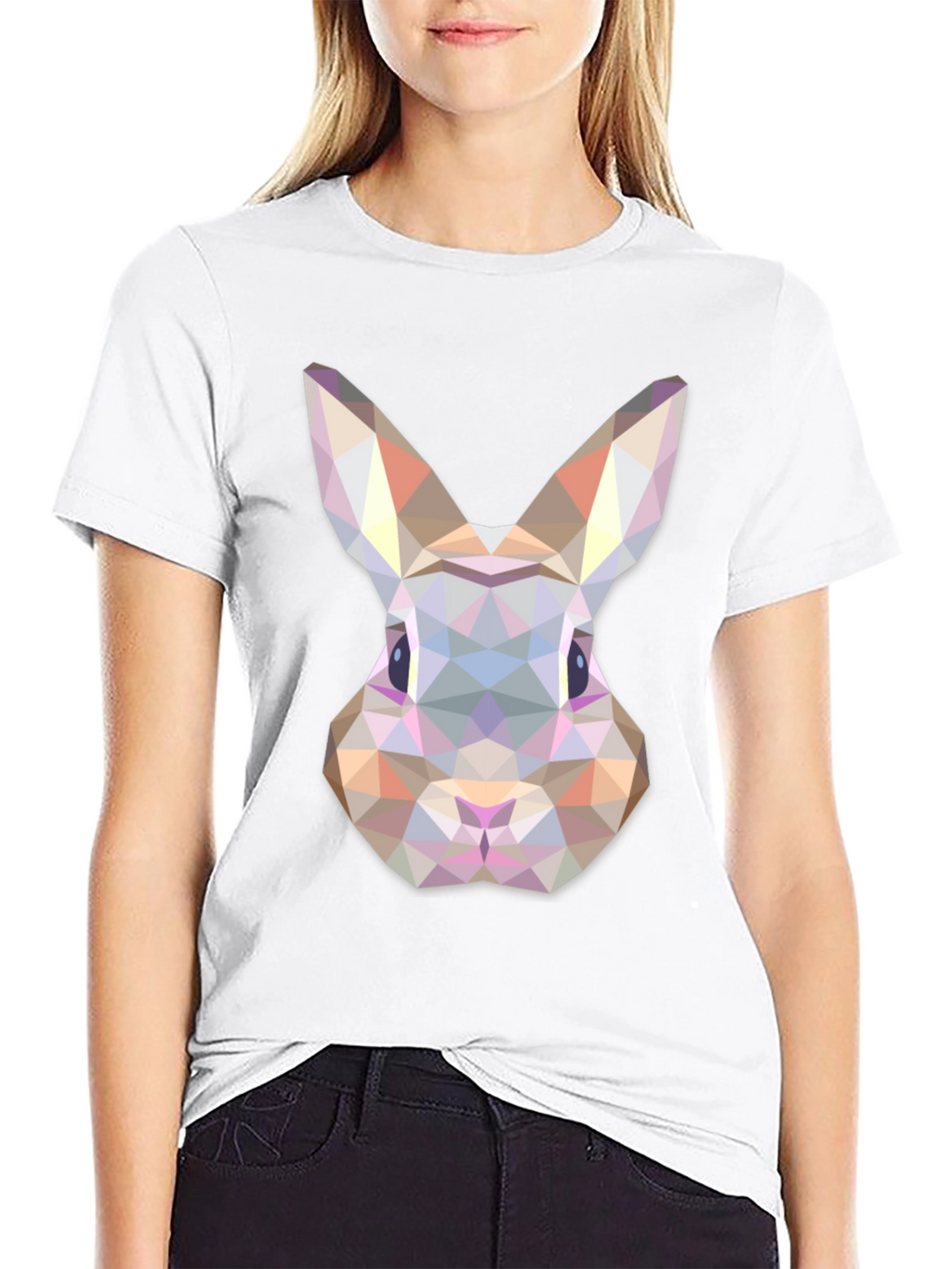 Geometric Rabbit T-Shirt - Modern Animal Tee