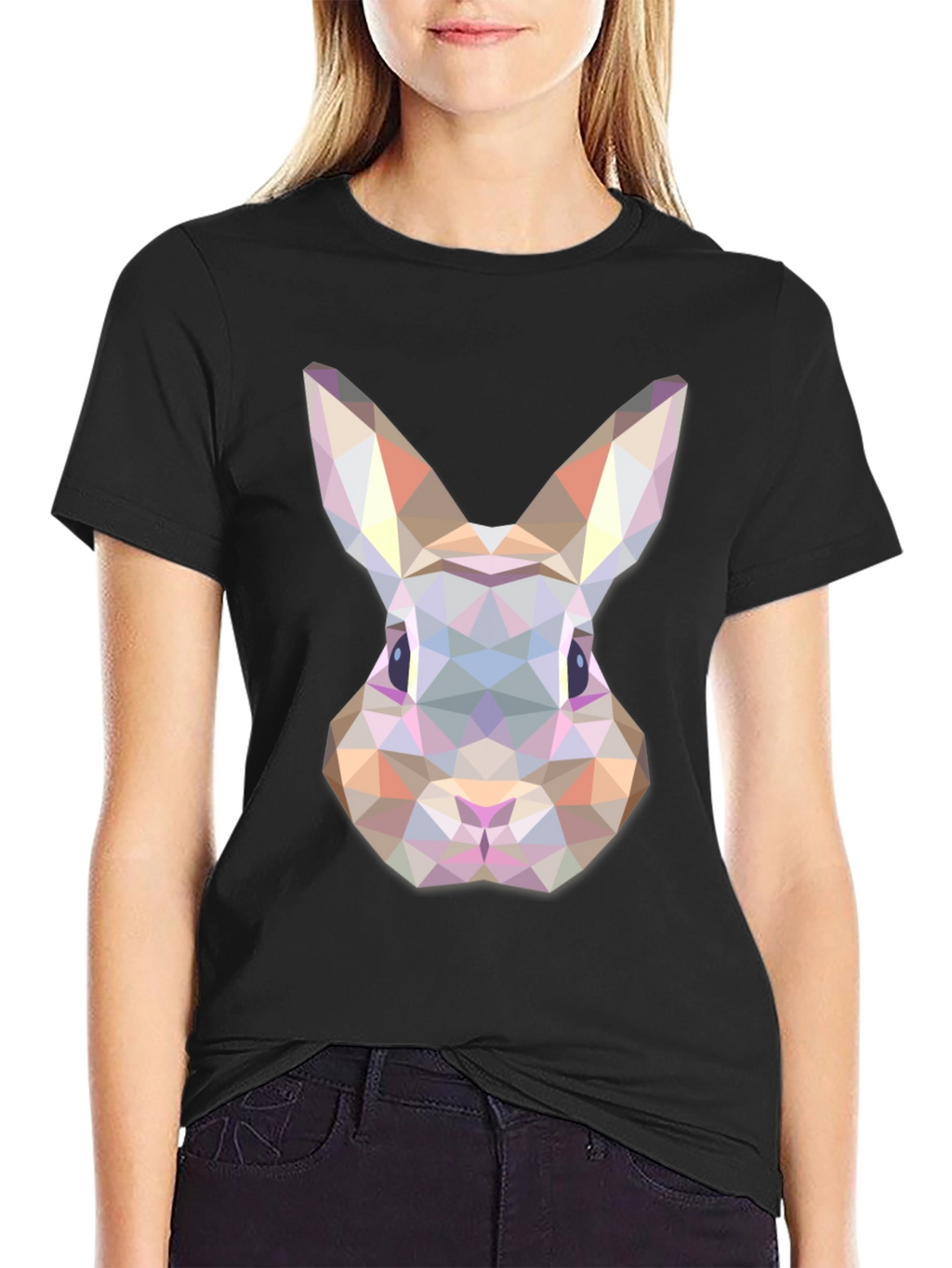 Geometric Rabbit T-Shirt - Modern Animal Tee