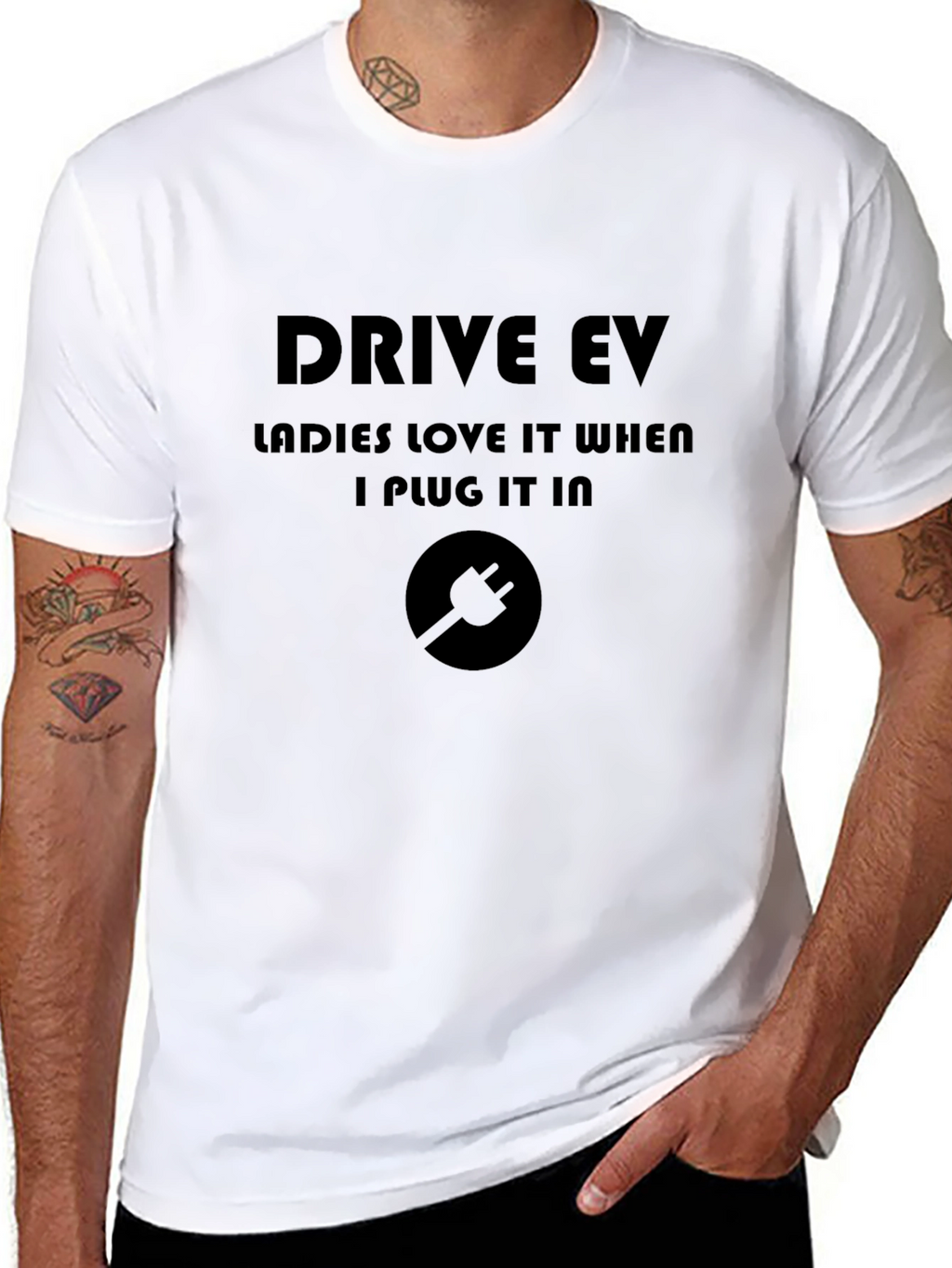 Drive EV Ladies Love It T-Shirt - Electric Vehicle