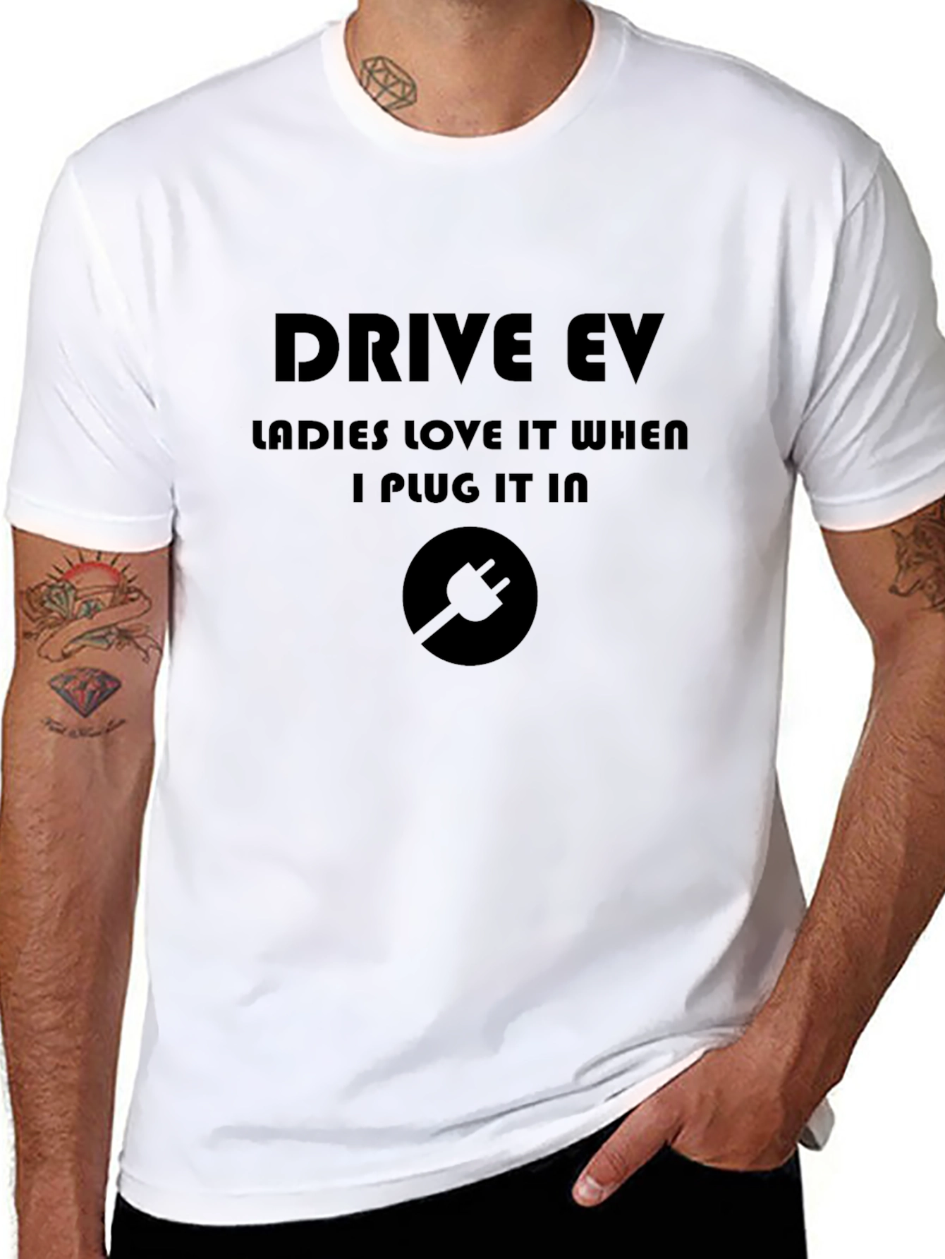 Drive EV Ladies Love It T-Shirt - Electric Vehicle