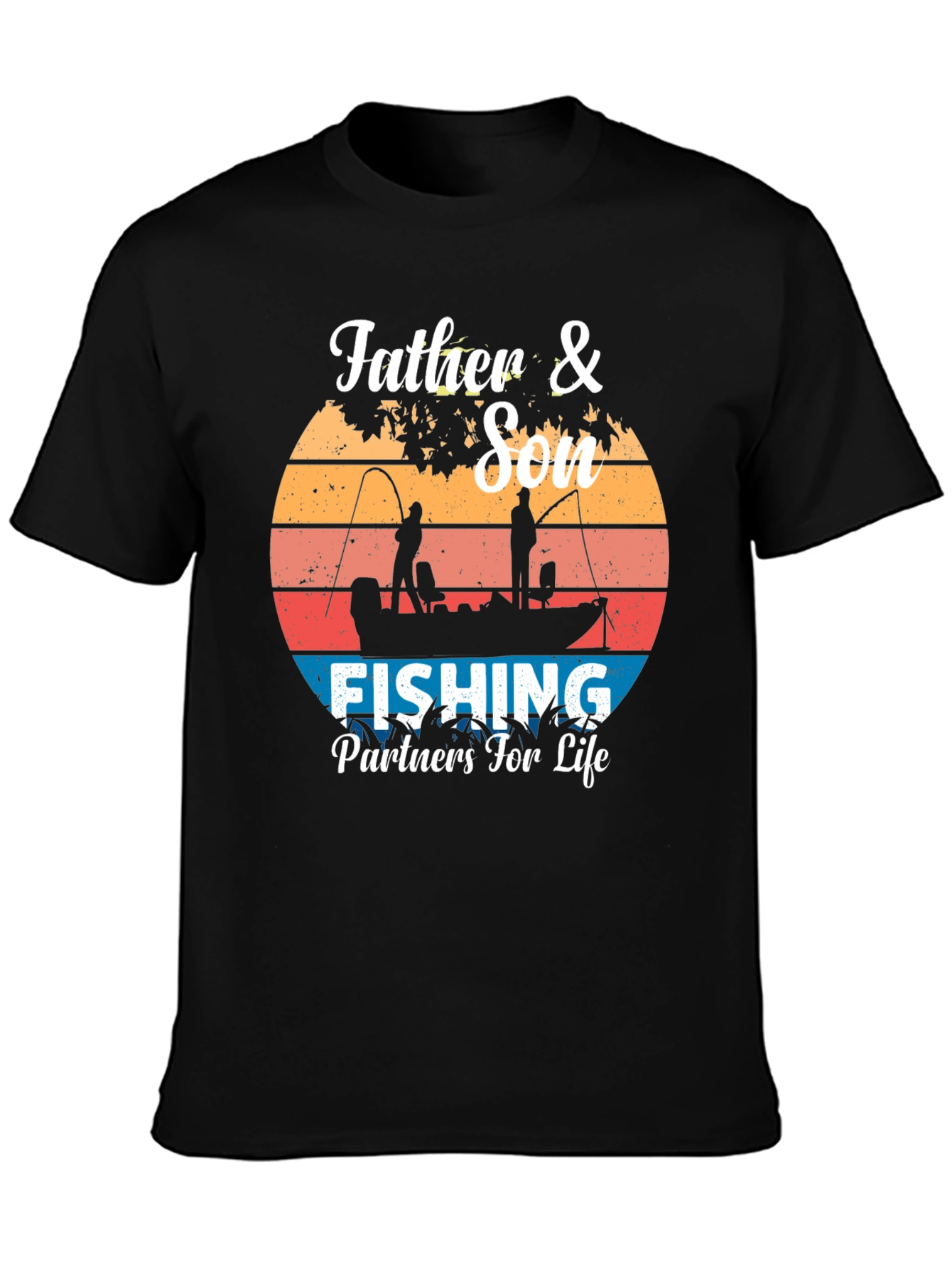 Father & Son Fishing Partners for Life Graphic Tee