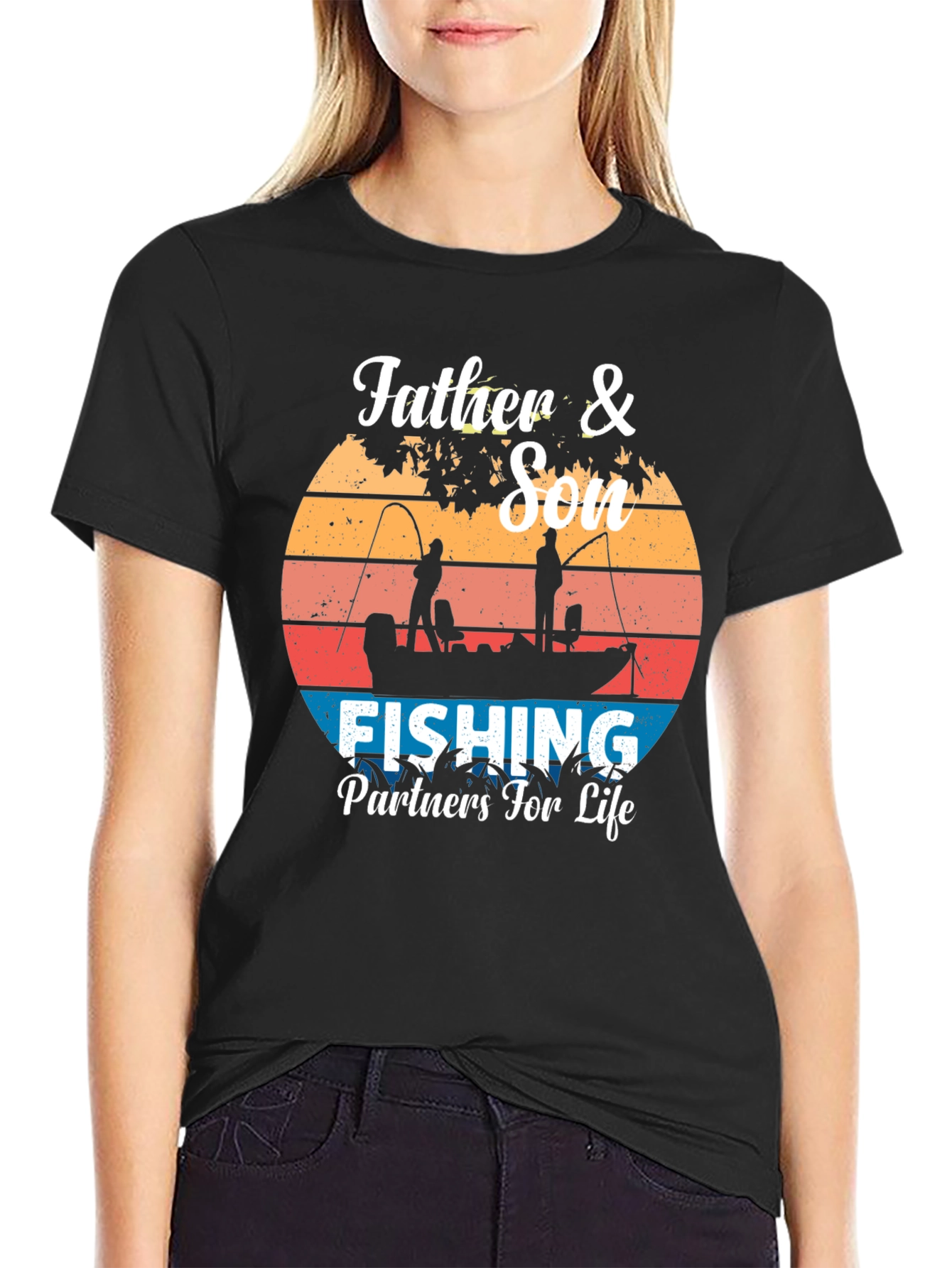 Father & Son Fishing Partners for Life Graphic Tee