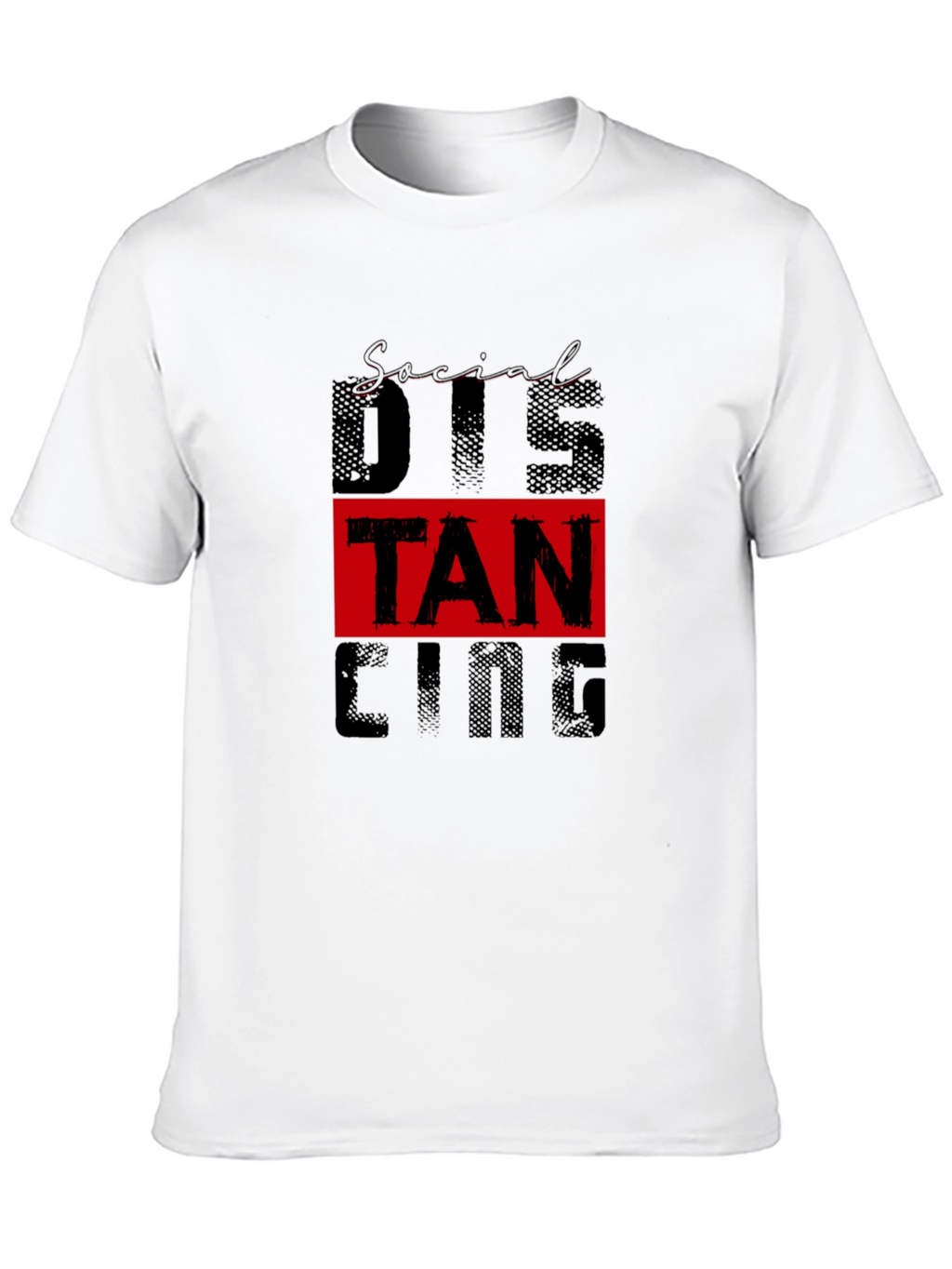 Social Distancing Graphic Tee Black