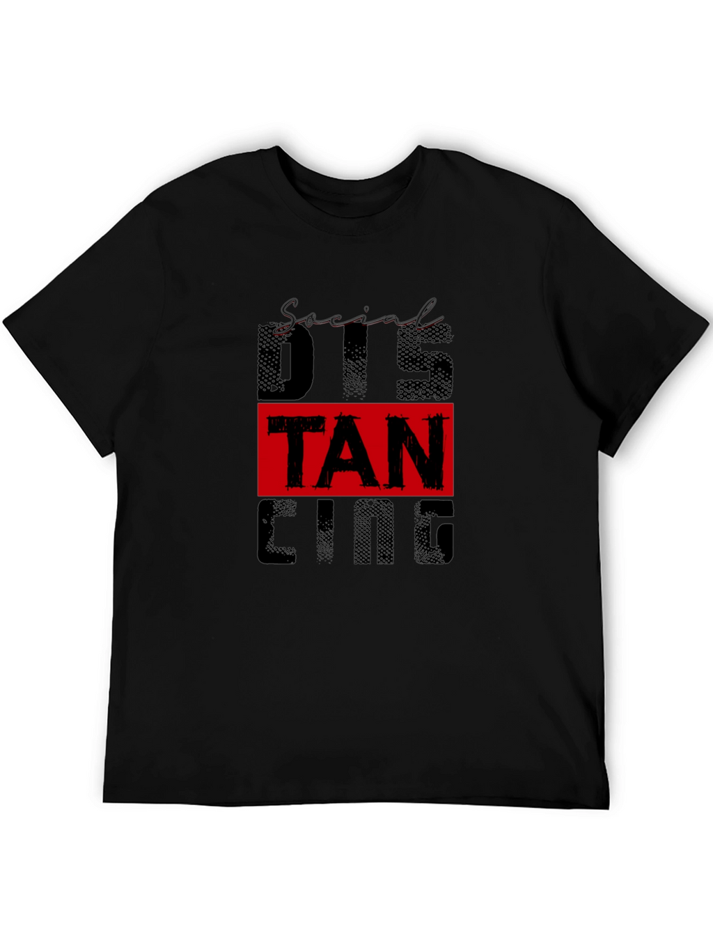 Social Distancing Graphic Tee Black