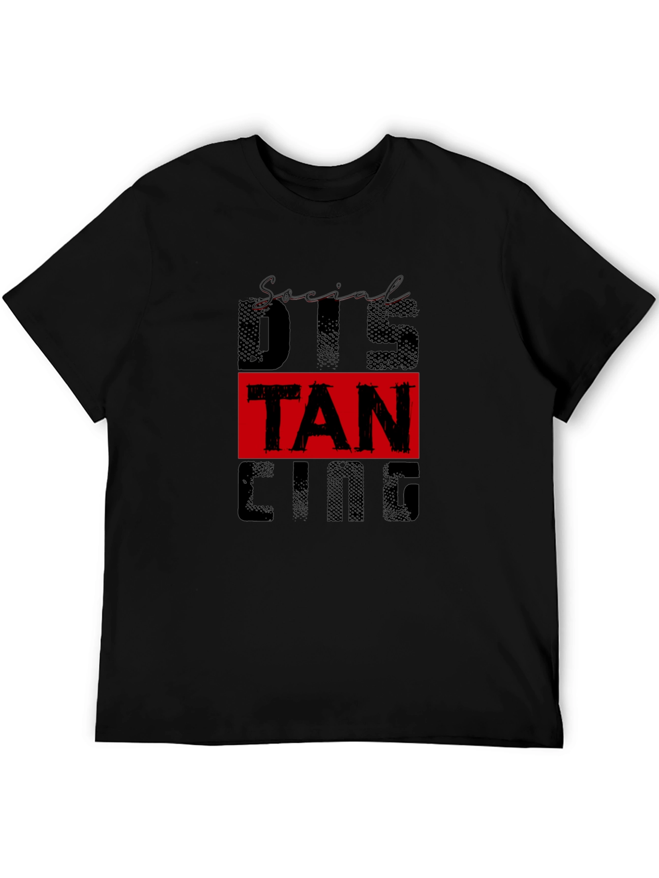 Social Distancing Graphic Tee Black