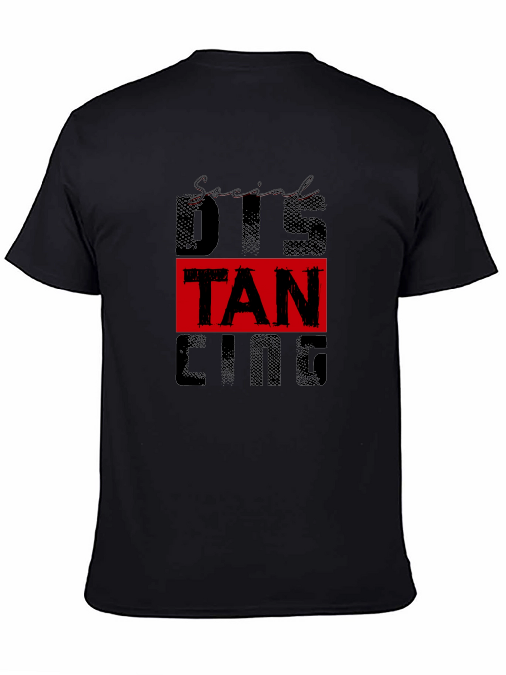 Social Distancing Graphic Tee Black