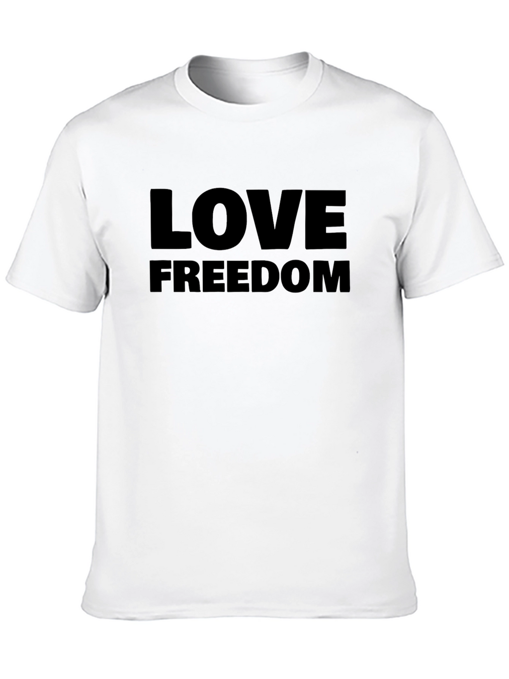 Love Freedom Black T-Shirt - Mens