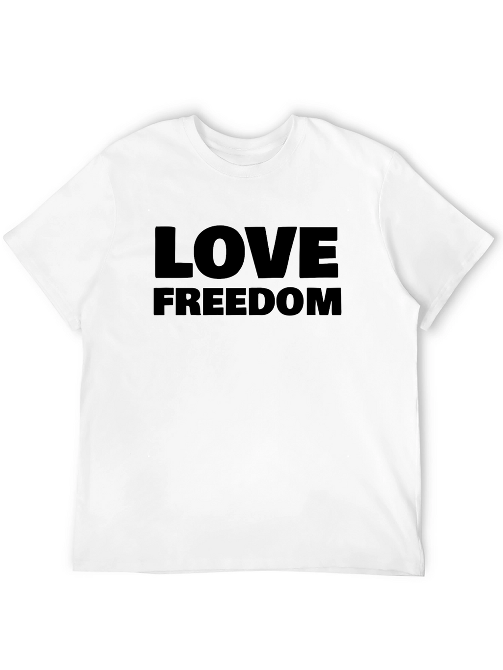 Love Freedom Black T-Shirt - Mens