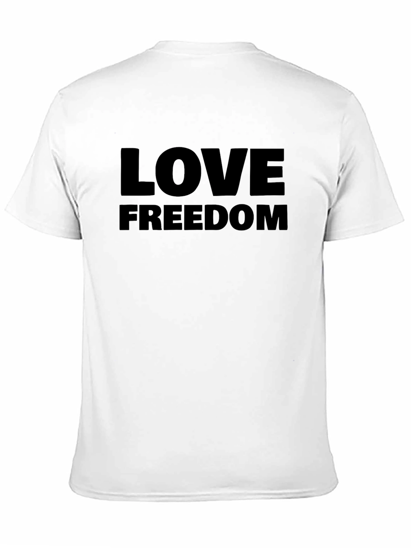 Love Freedom Black T-Shirt - Mens