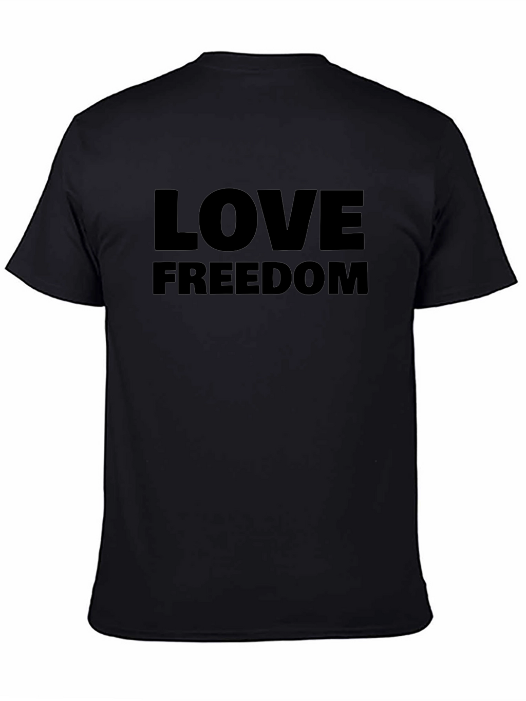 Love Freedom Black T-Shirt - Mens