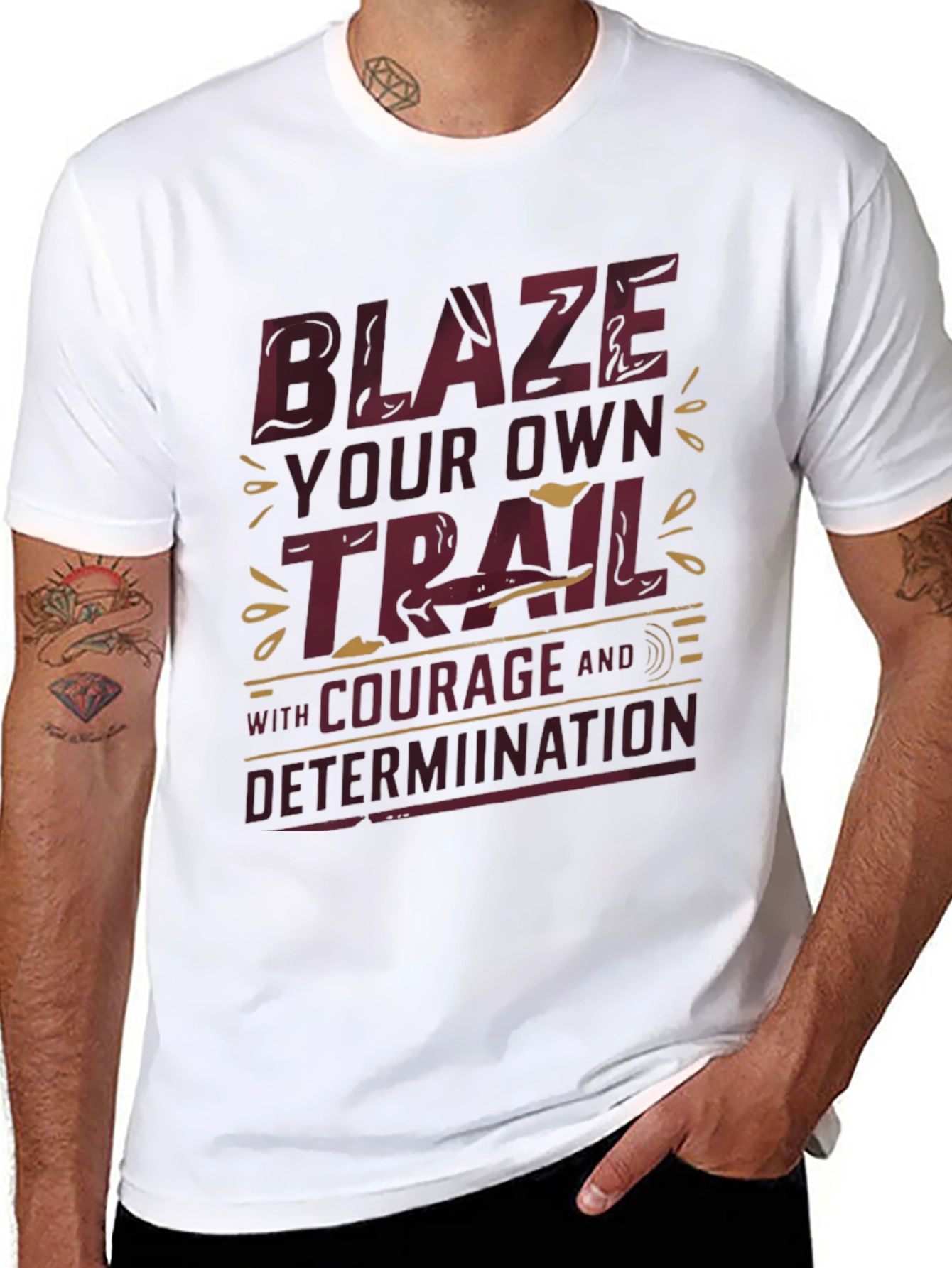 Blaze Your Own Trail Graphic Tee - Inspirational Design