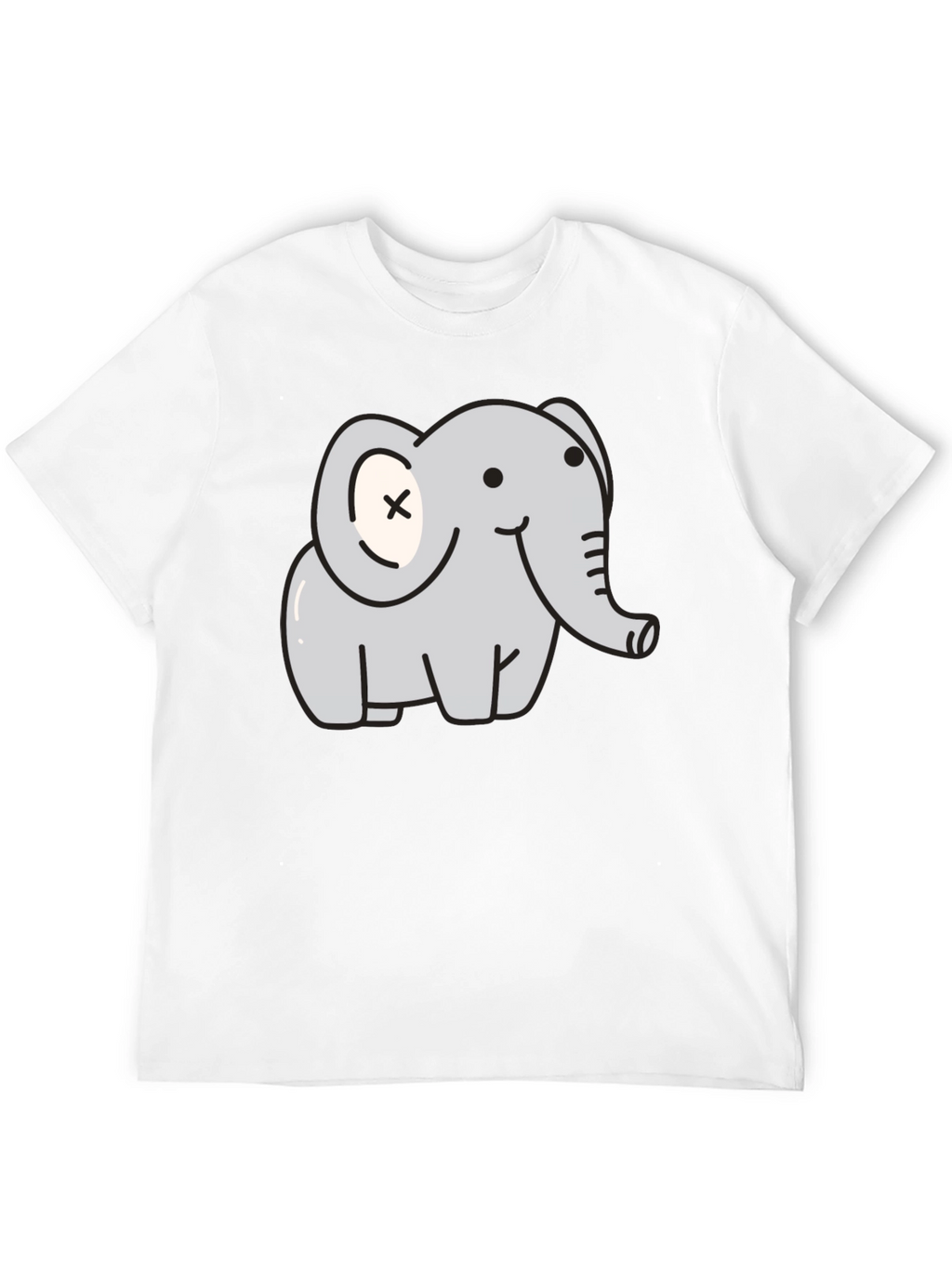 Cute Elephant Graphic T-Shirt - Unisex Black Tee