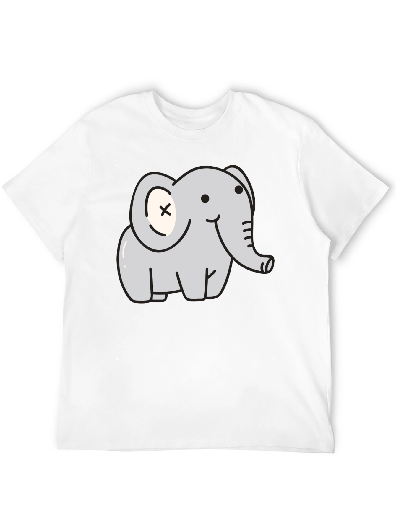Cute Elephant Graphic T-Shirt - Unisex Black Tee