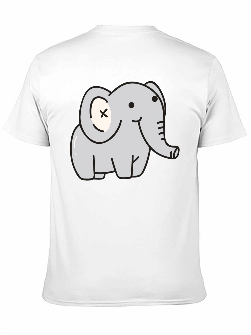 Cute Elephant Graphic T-Shirt - Unisex Black Tee