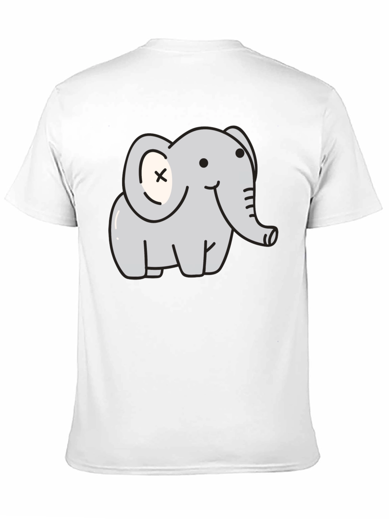Cute Elephant Graphic T-Shirt - Unisex Black Tee