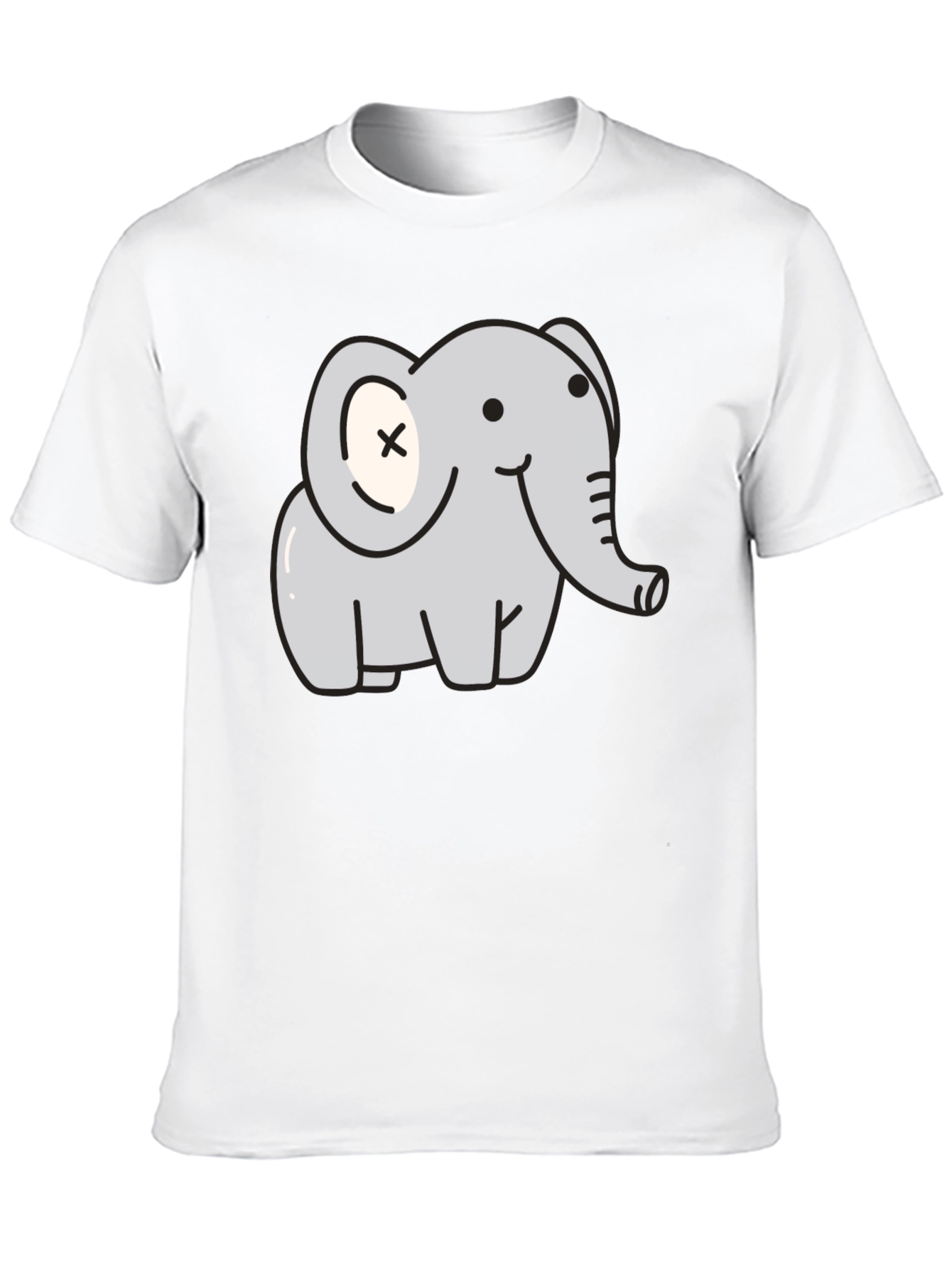 Cute Elephant Graphic T-Shirt - Unisex Black Tee