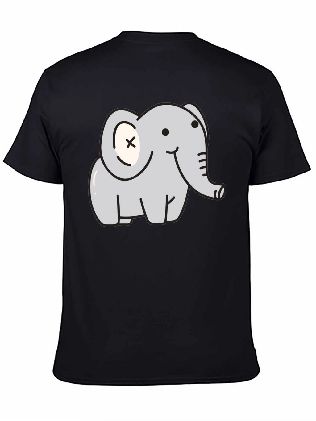 Cute Elephant Graphic T-Shirt - Unisex Black Tee