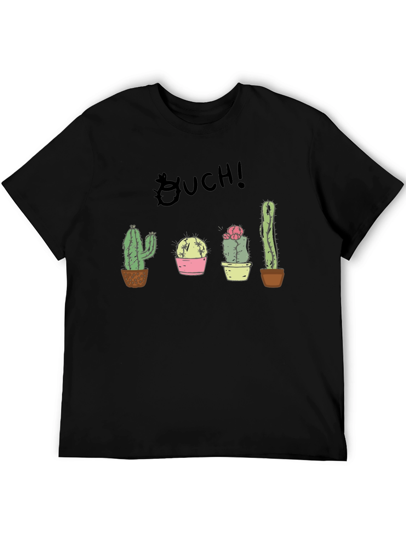 Ouch! Cactus Graphic Black T-Shirt