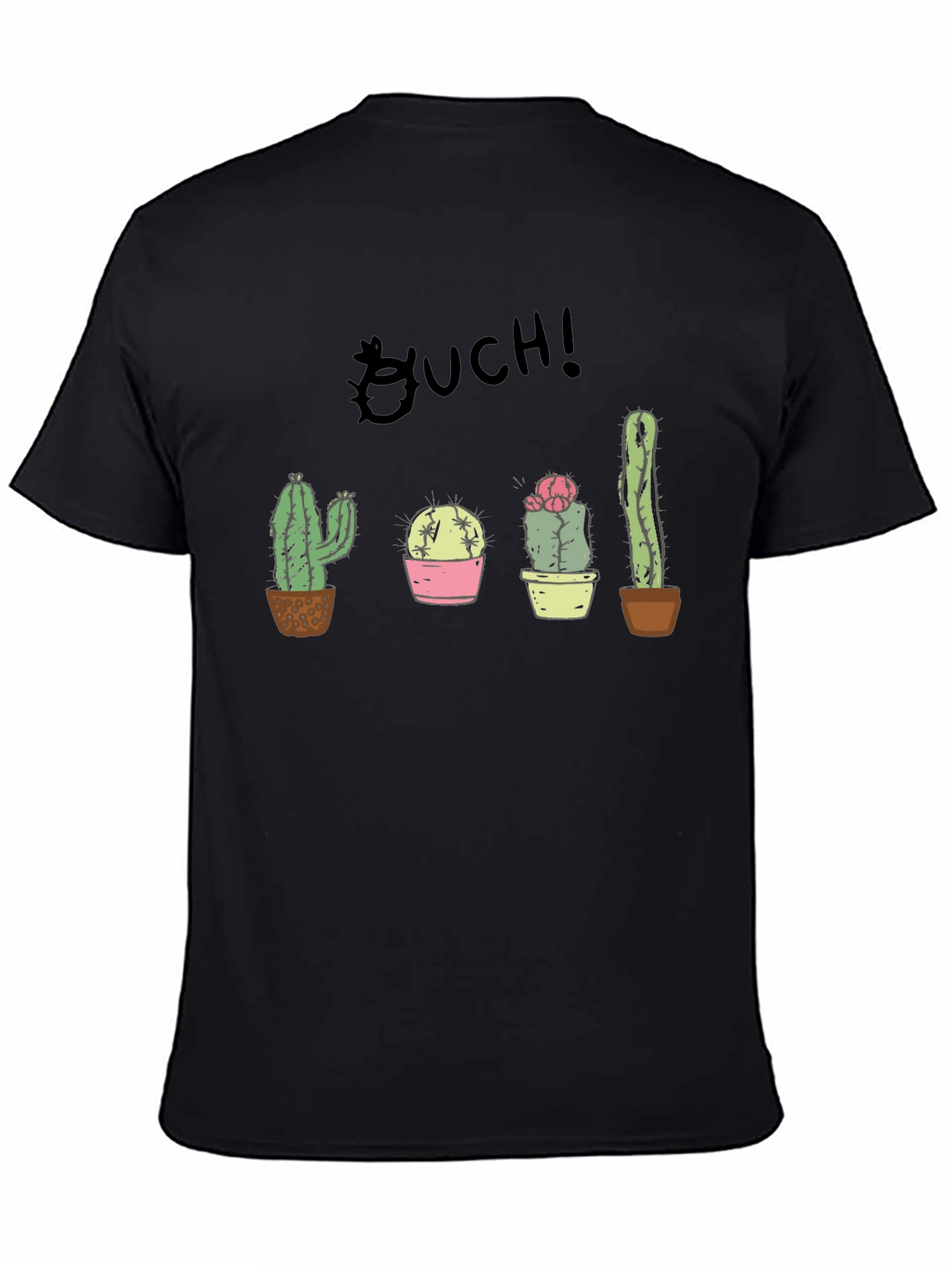 Ouch! Cactus Graphic Black T-Shirt