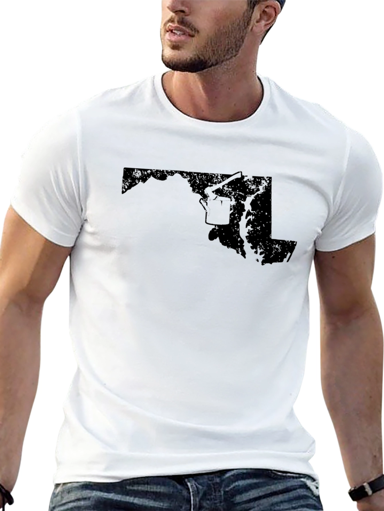 Maryland State Pride Graphic T-Shirt - Black