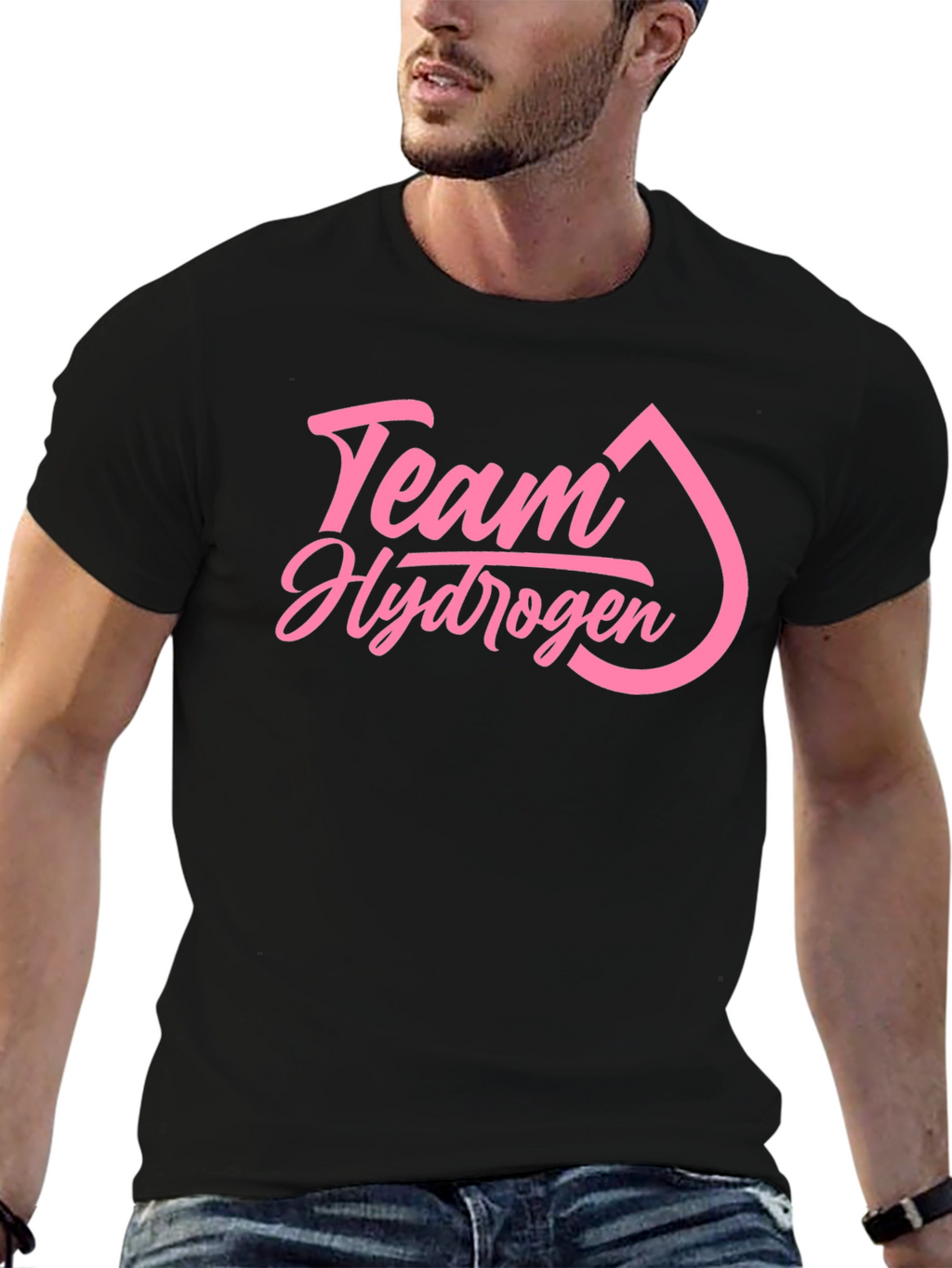 Team Hydrogen T-Shirt - Pink Graphic Print
